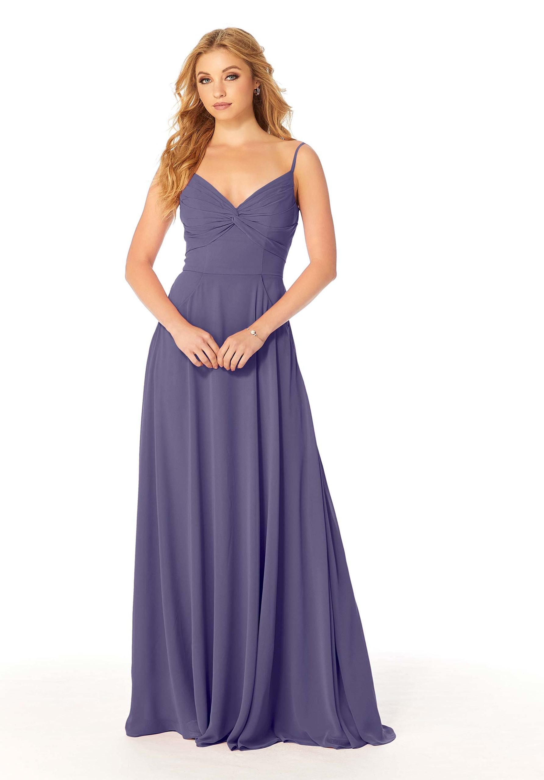 Formal Dresses Pleated Long A Line Formal Dress MGNY Madeline Gardner New York 21814 Storm