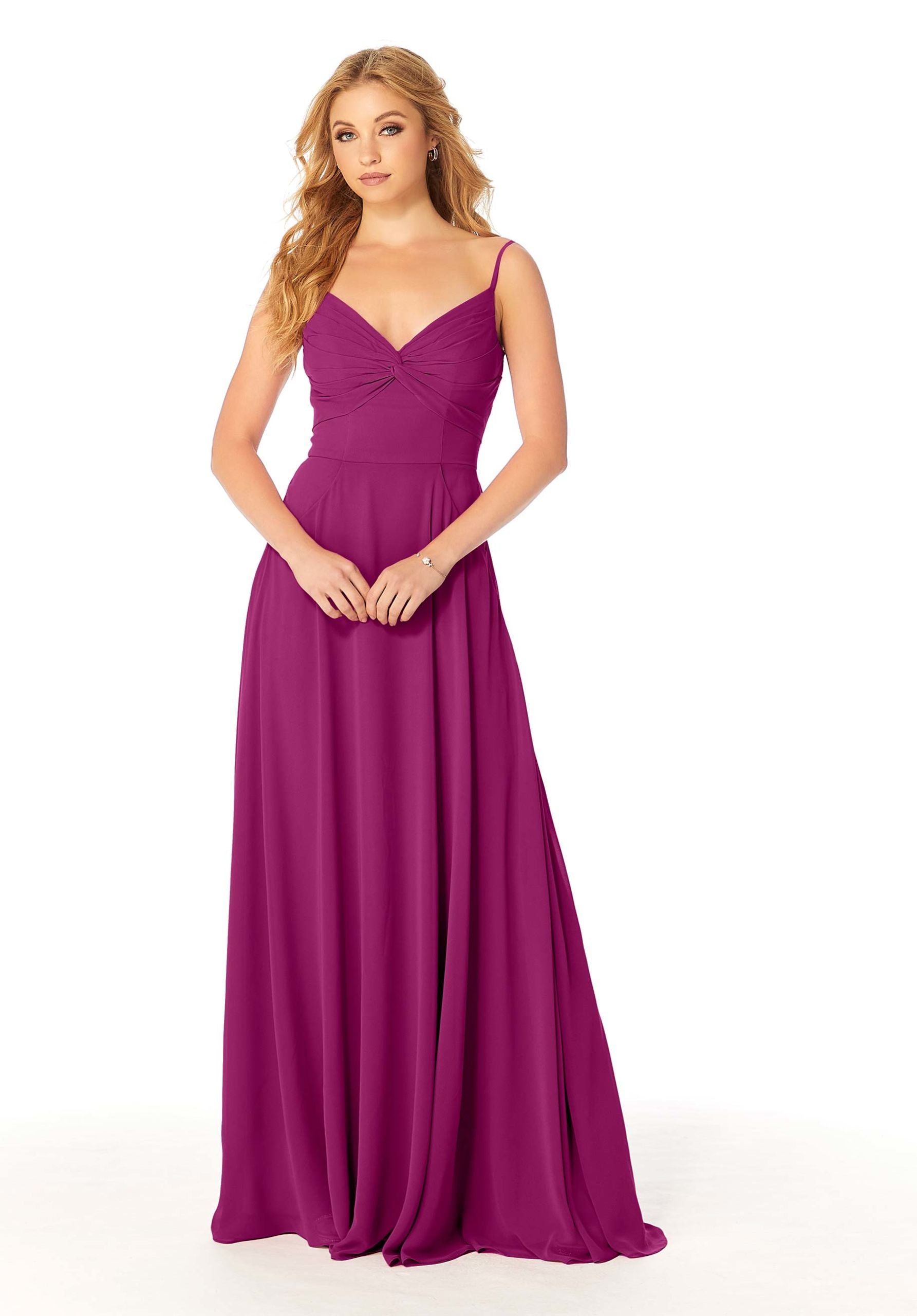 Formal Dresses Long Formal Pleated A Line Dress MGNY Madeline Gardner New York 21814 Mulberry