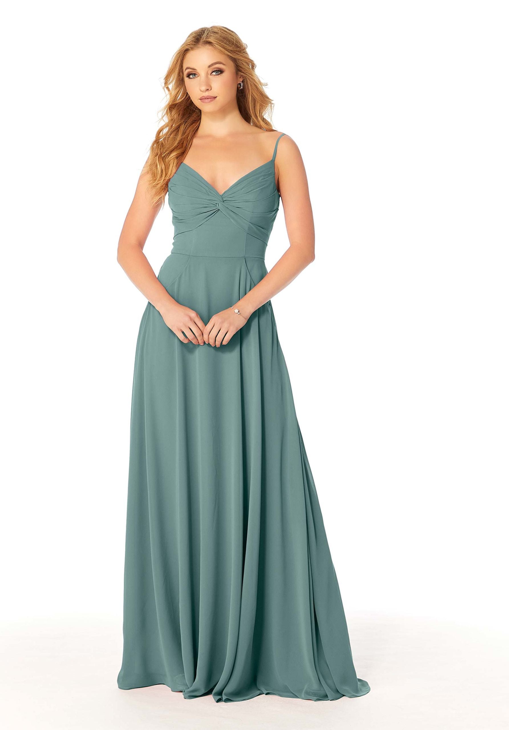 Formal Dresses A Line Long Formal Pleated Dress MGNY Madeline Gardner New York 21814 Deep Sea