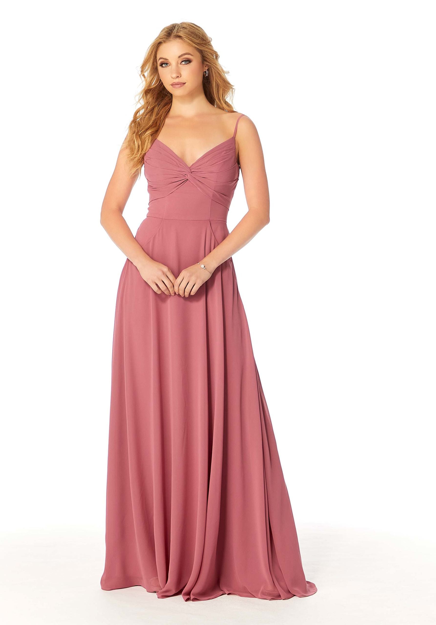 Formal Dresses A Line Pleated Long Formal Dress MGNY Madeline Gardner New York 21814 Rosewood