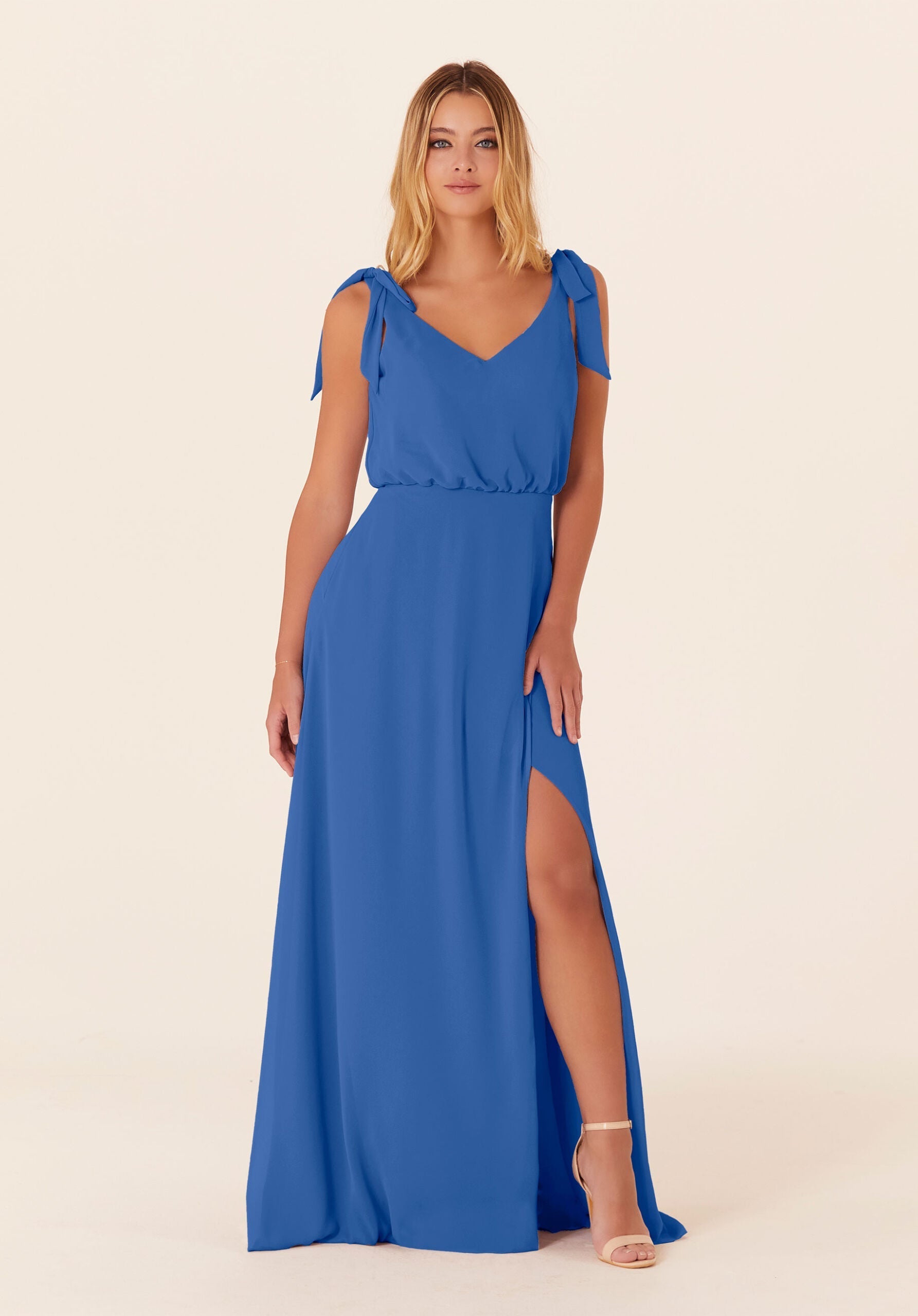 Formal Dresses A Line Slit Long Formal Evening Gown MGNY Madeline Gardner New York 21824 Amalfi
