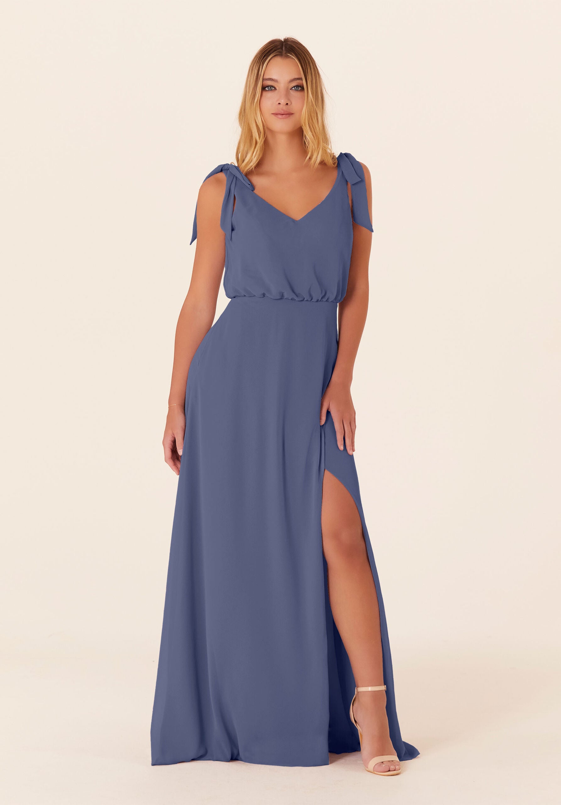 Formal Dresses Slit Formal Evening Long Dress MGNY Madeline Gardner New York 21824 Dusk