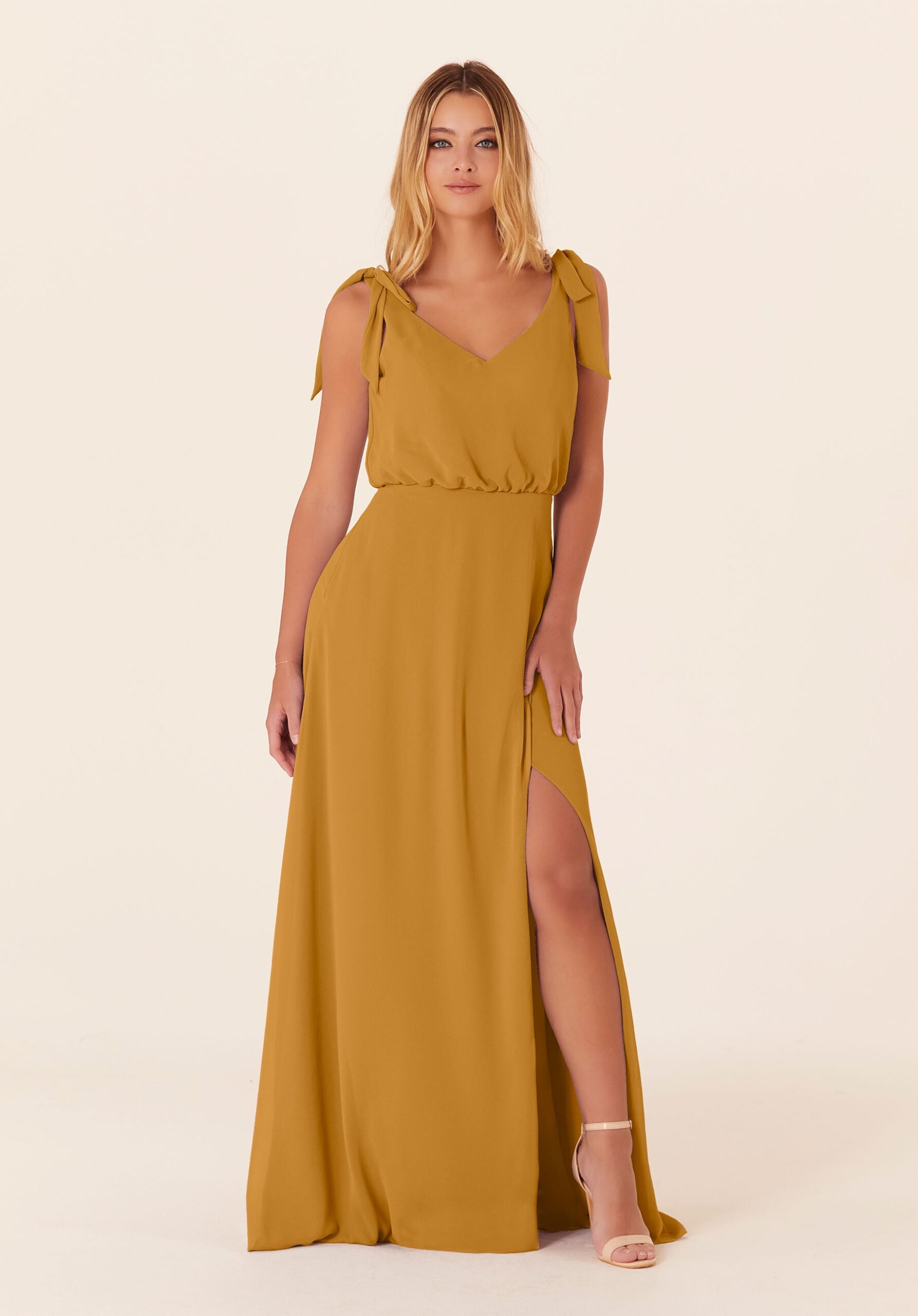Long Evening Slit A Line Formal Dress MGNY Madeline Gardner New York 21824