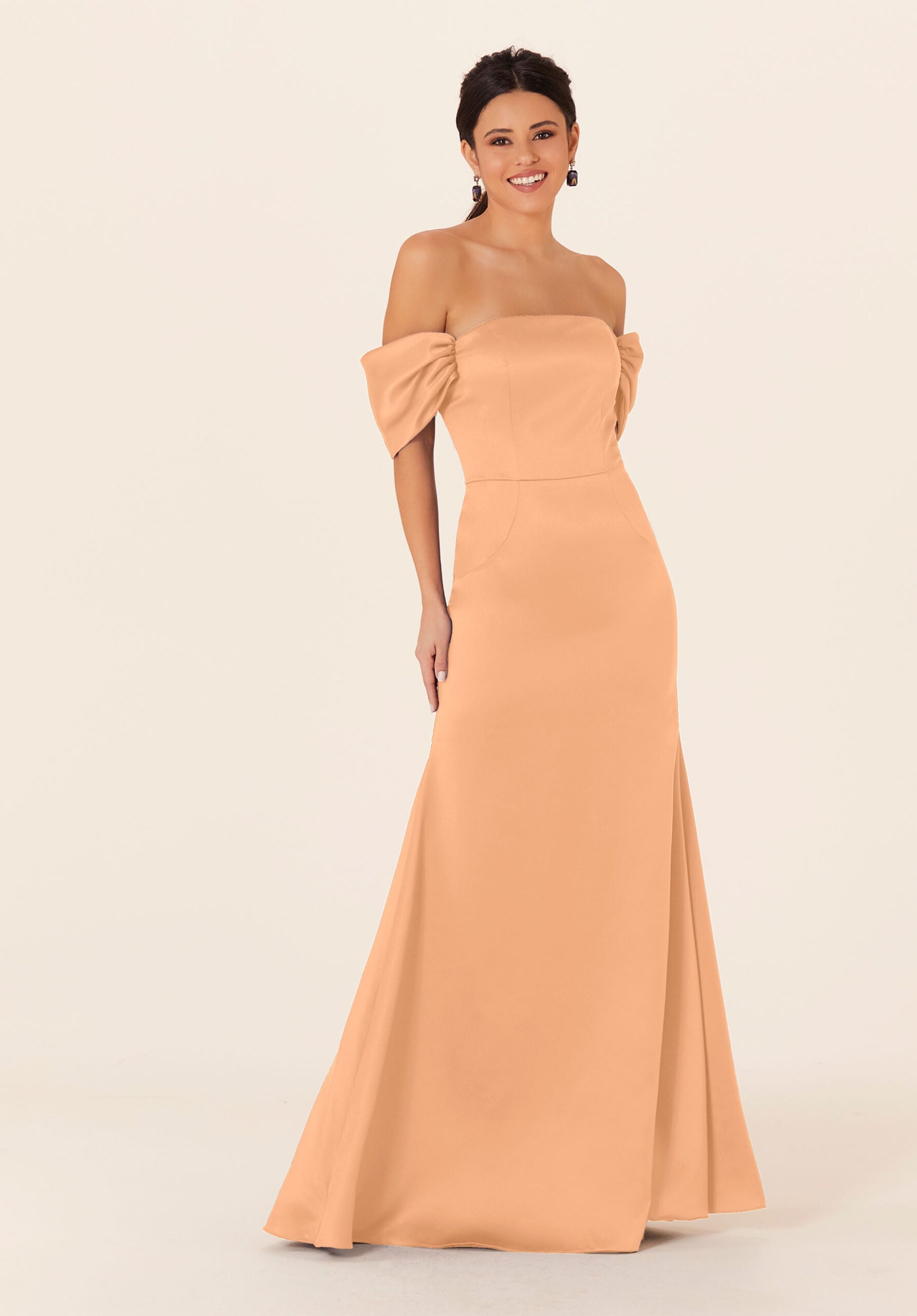 Formal Dresses Fitted Long Evening Formal Dress MGNY Madeline Gardner New York 21825 Sorbet