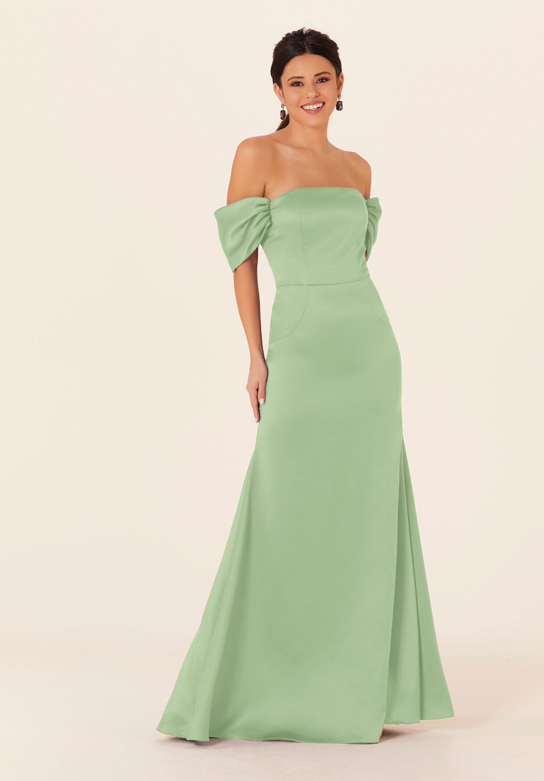 Formal Dresses Formal Evening Long Fitted Dress MGNY Madeline Gardner New York 21825 Sage