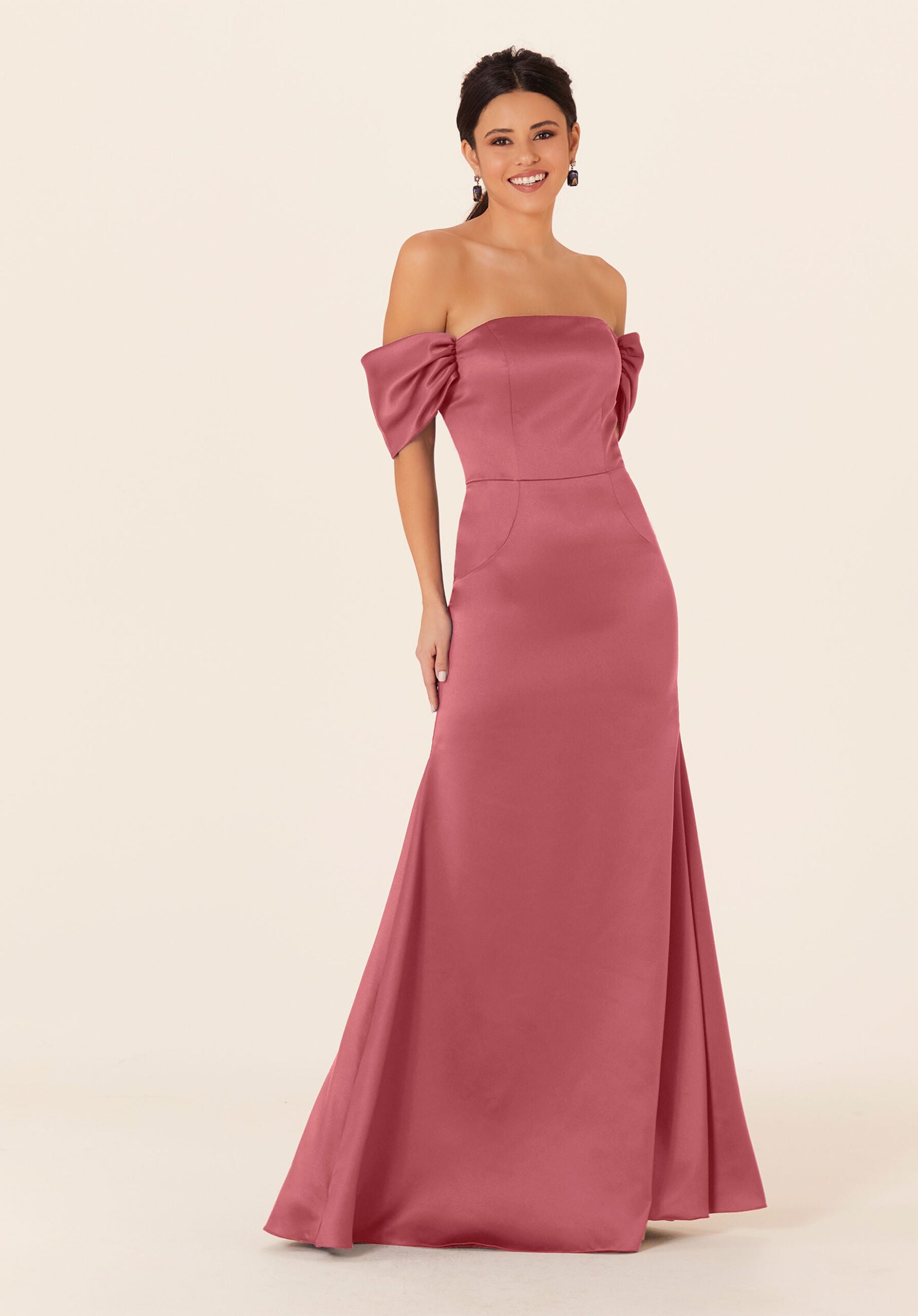 Formal Dresses Evening Formal Fitted Long Dress MGNY Madeline Gardner New York 21825 Rosewood