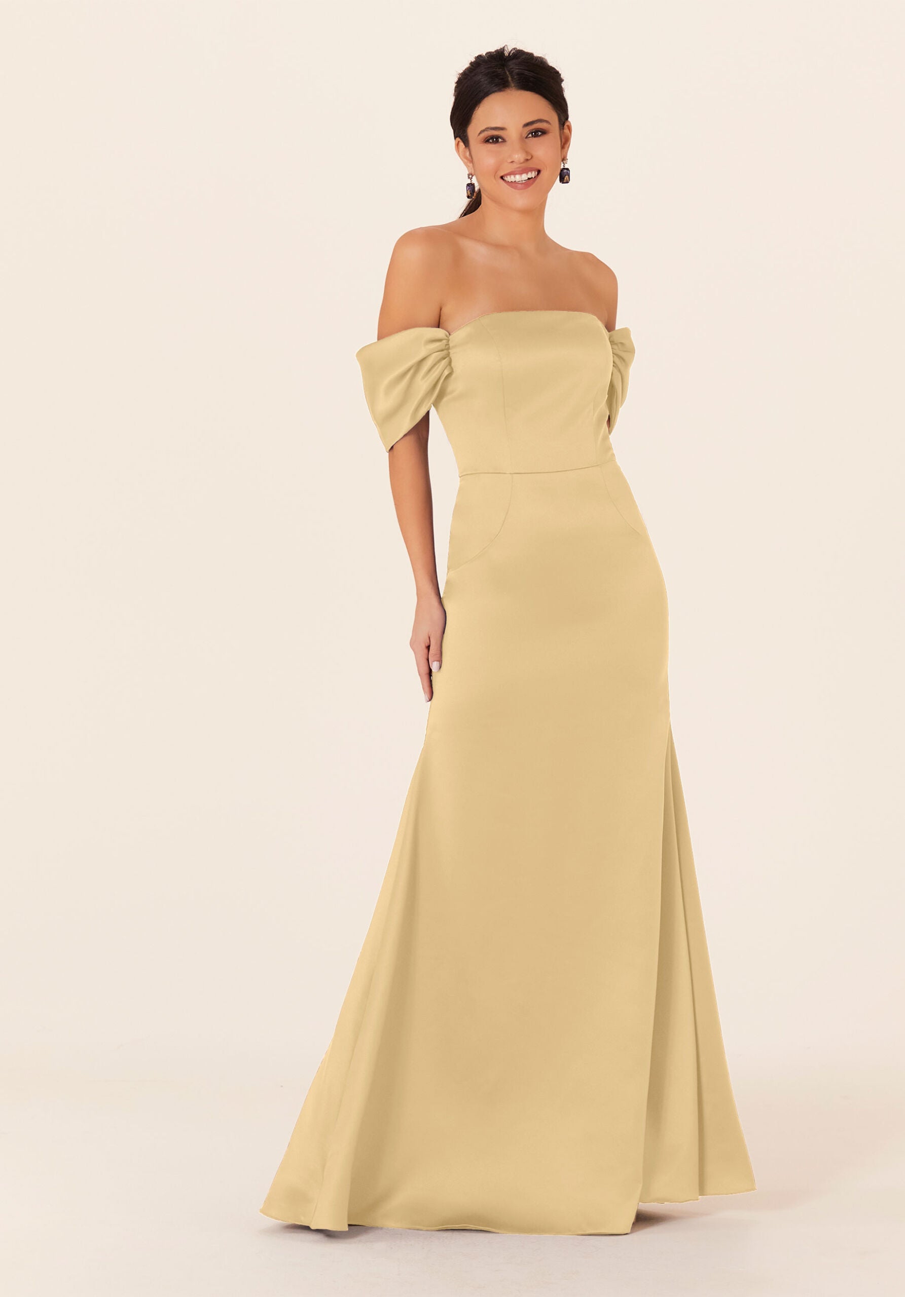 Formal Dresses Long Fitted Formal Evening Dress MGNY Madeline Gardner New York 21825 Buttercup