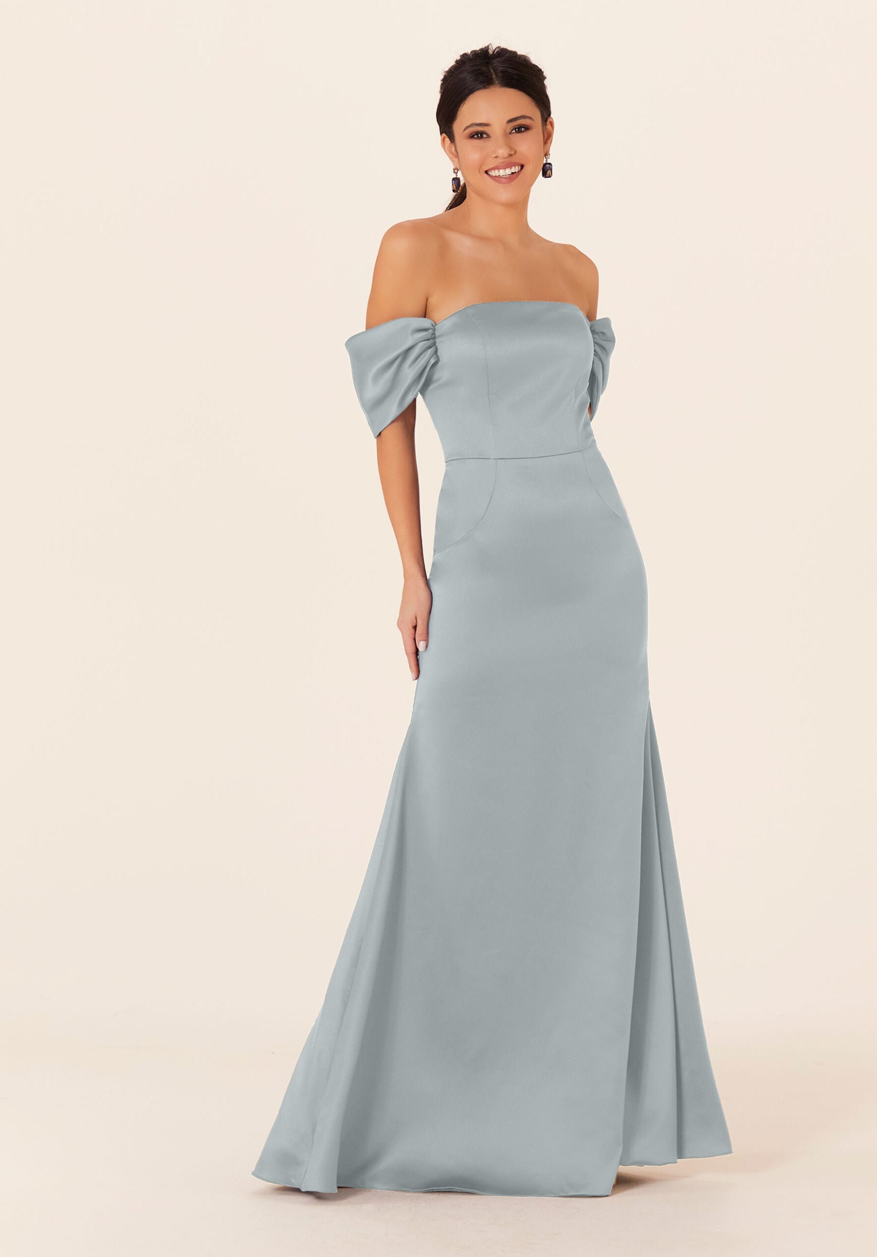 Formal Dresses Formal Fitted Evening Long Dress MGNY Madeline Gardner New York 21825 Dove