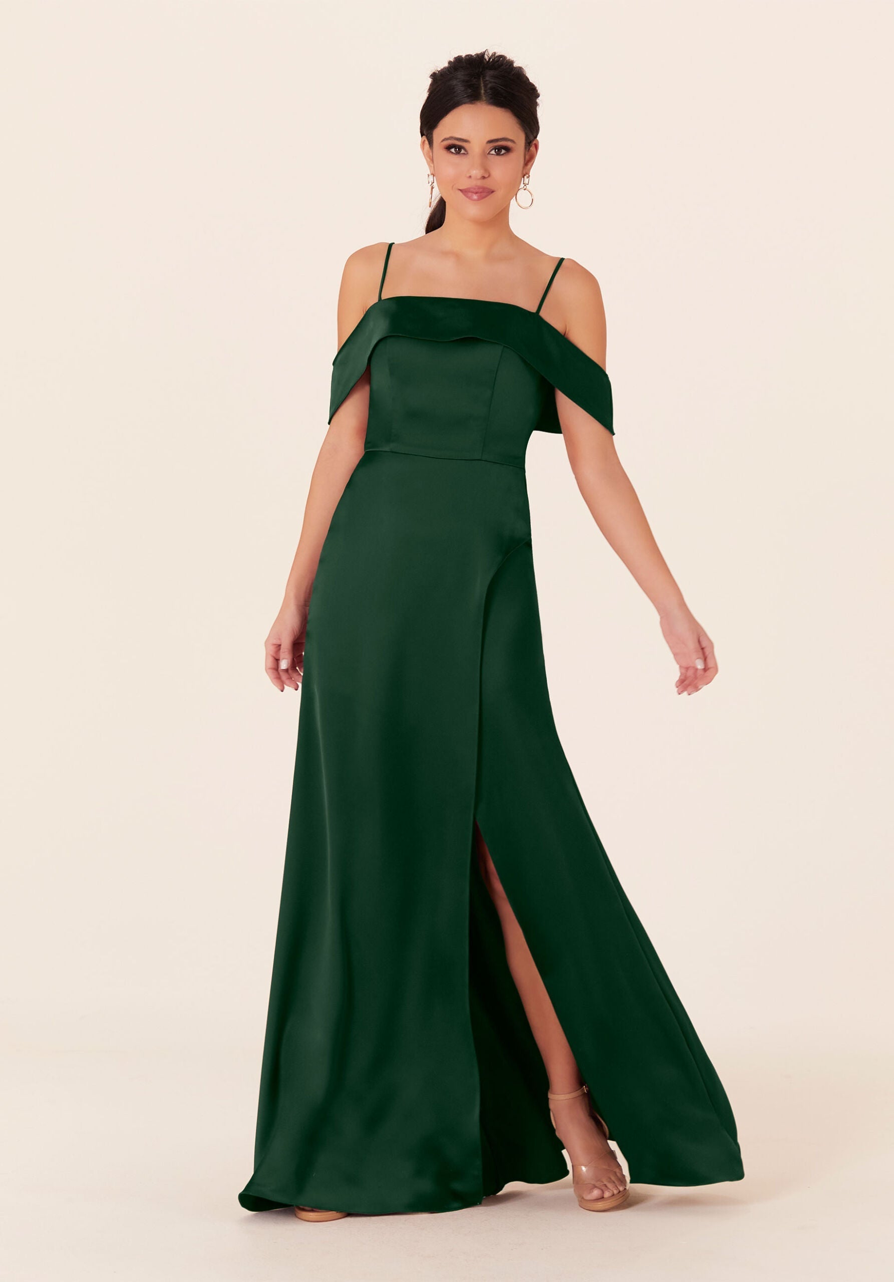 Formal Dresses Long Formal Evening Slit A Line Dress MGNY Madeline Gardner New York 21827 Emerald