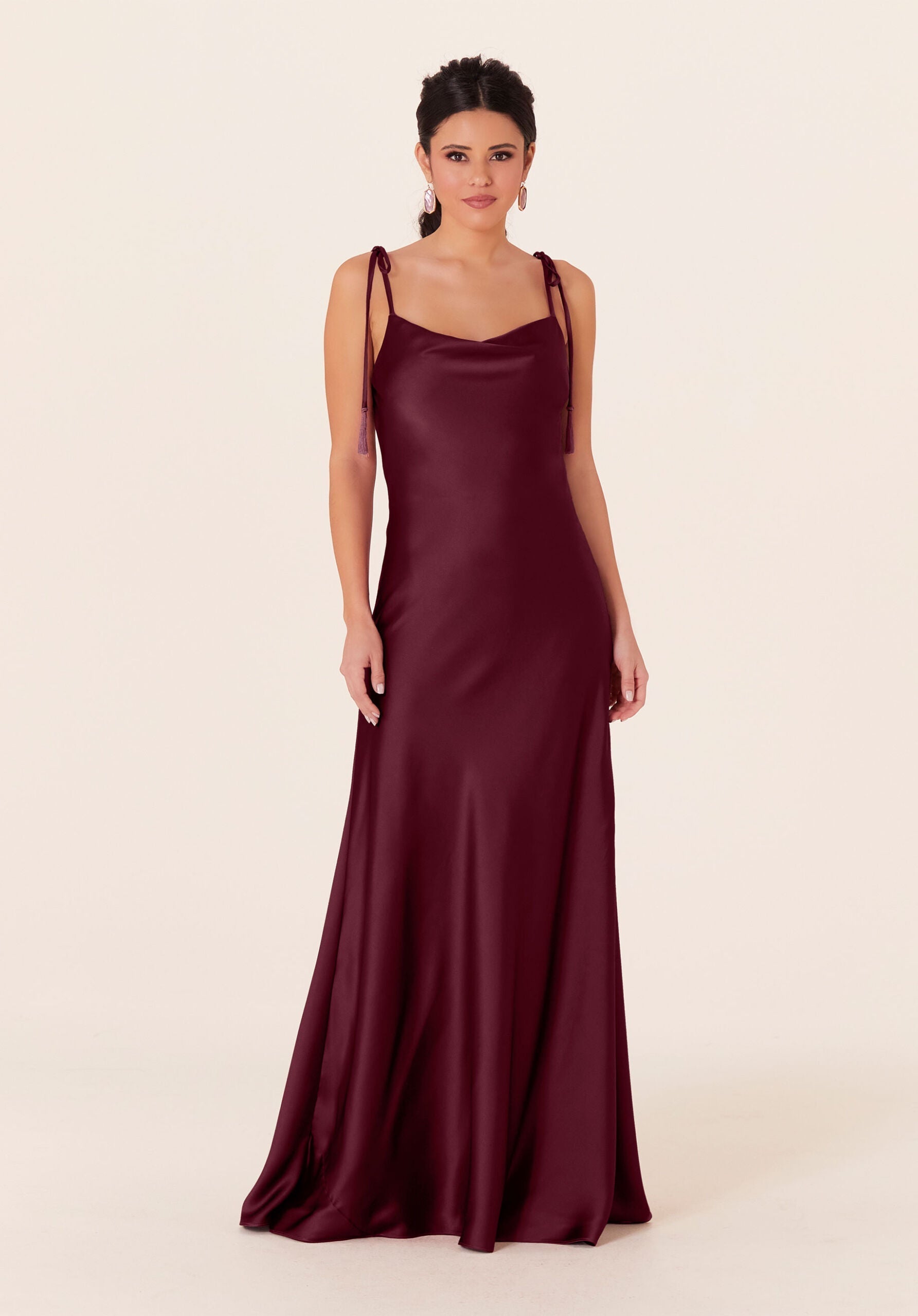 Formal Dresses Long Formal A Line Evening Dress MGNY Madeline Gardner New York 21829 Bordeaux