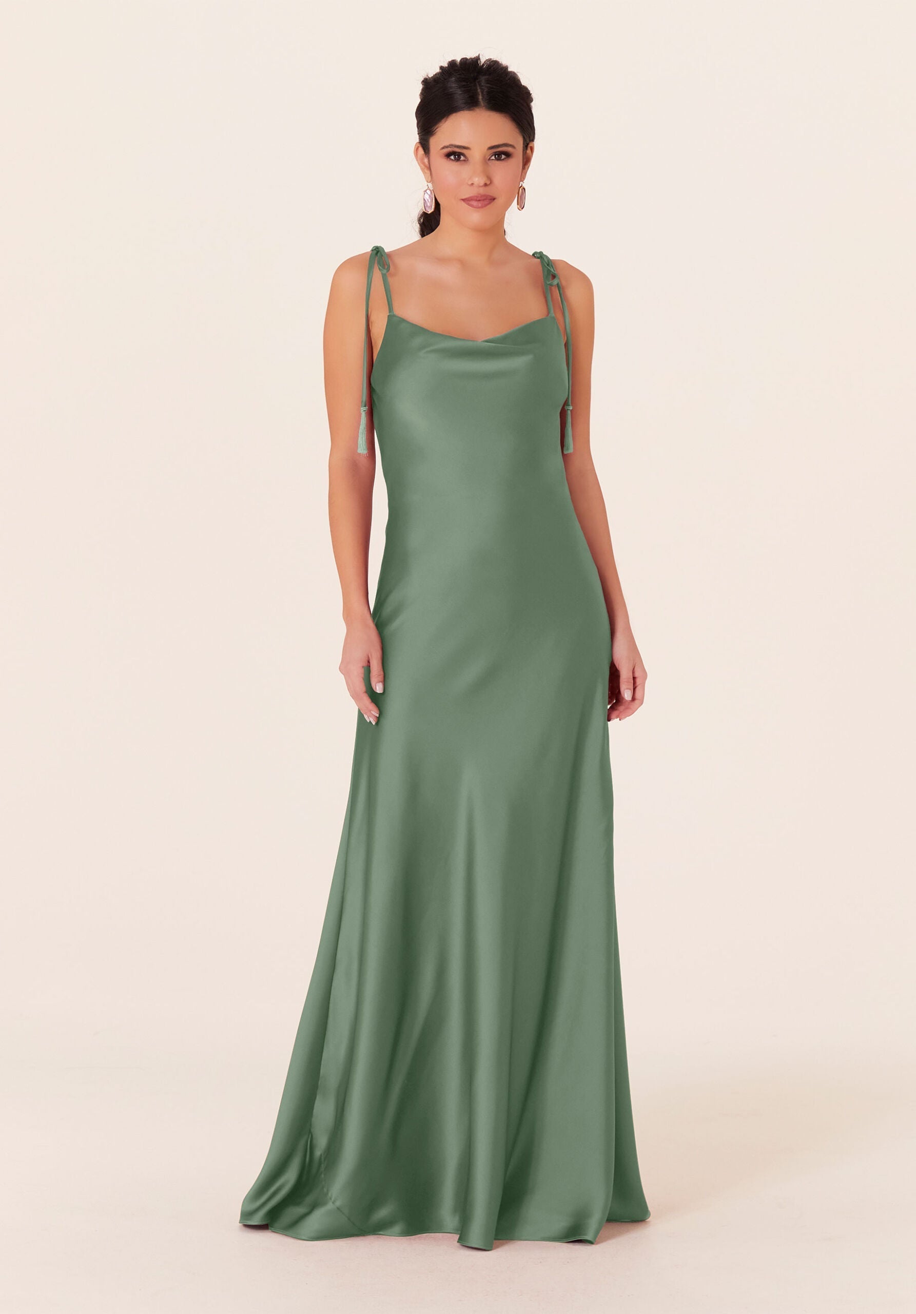 Formal Dresses Long Formal Evening A Line Dress MGNY Madeline Gardner New York 21829 Moss