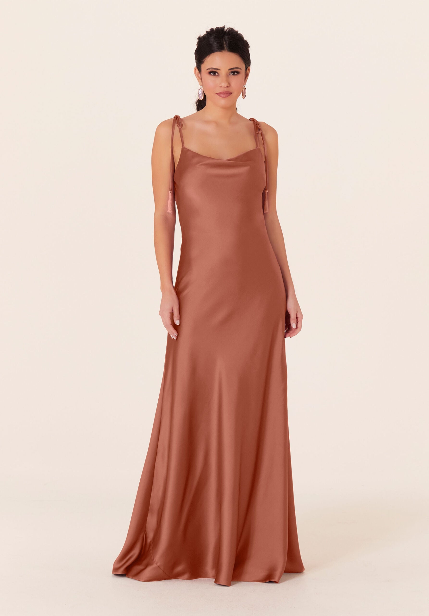 Formal Dresses Long Formal A Line Evening Dress MGNY Madeline Gardner New York 21829 Spice