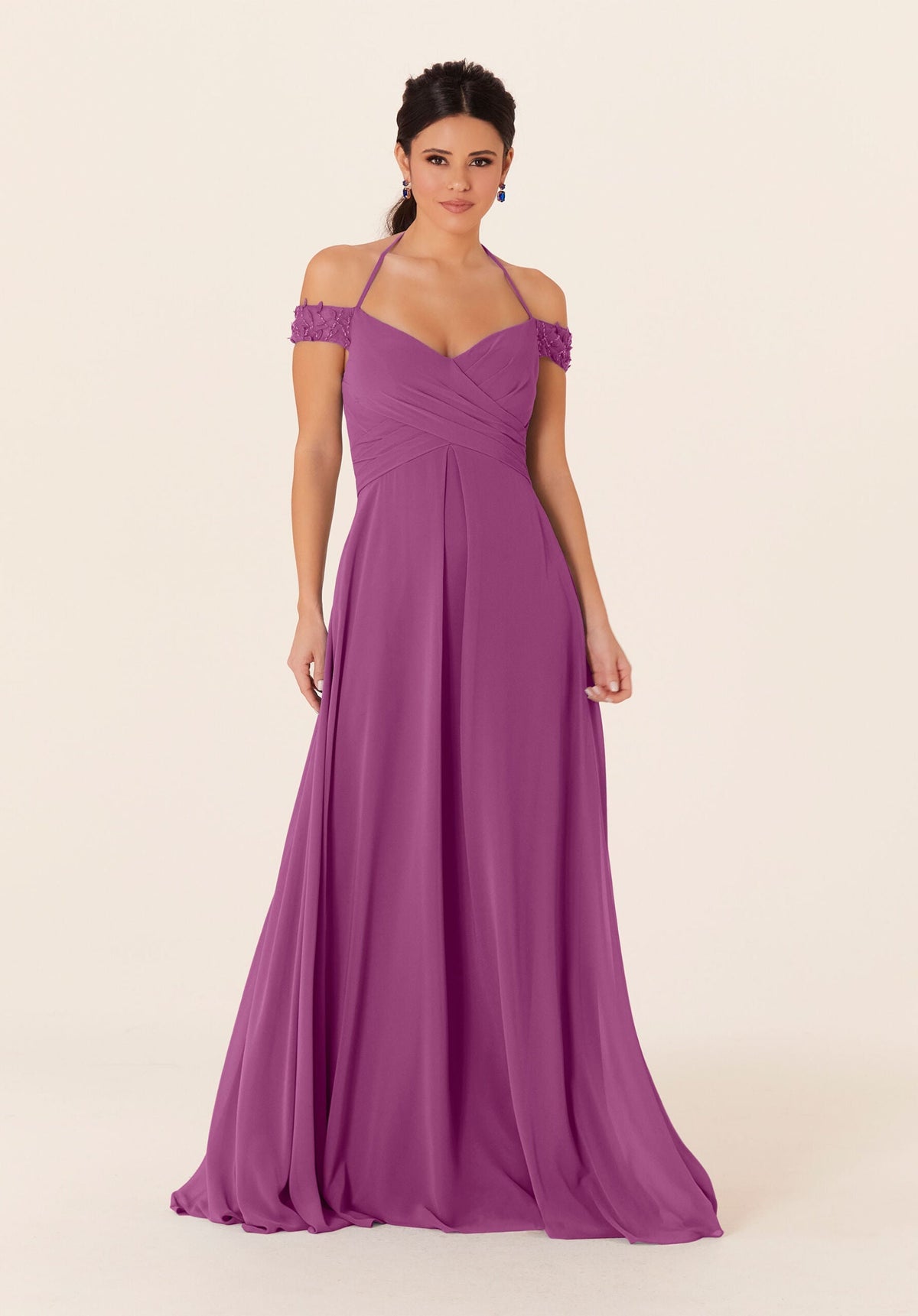 Formal Dresses Long Pleated A Line Evening Formal Dress MGNY Madeline Gardner New York 21833 Primrose