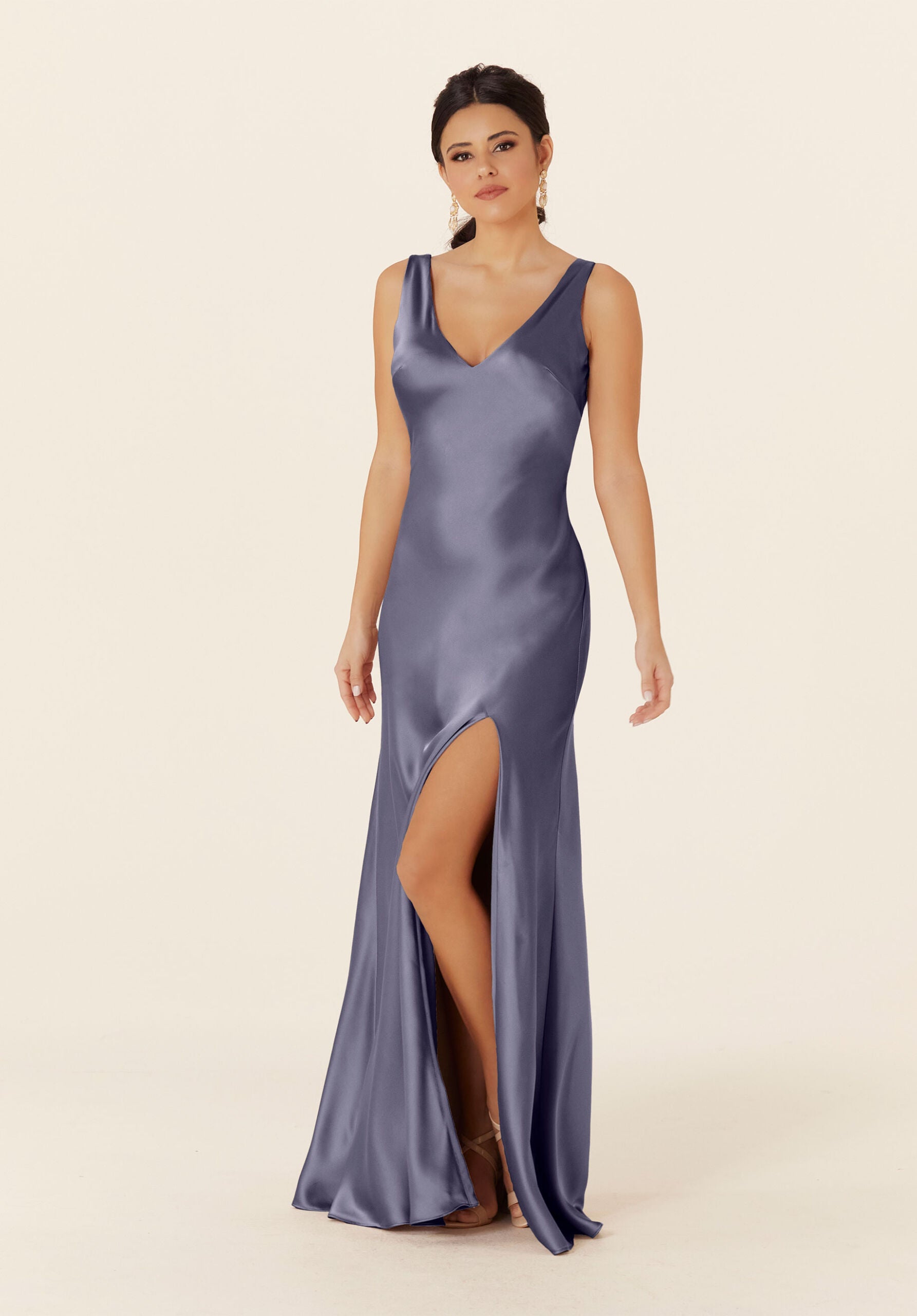 Formal Dresses Long Formal Slit Evening Dress MGNY Madeline Gardner New York 21835 Dusk