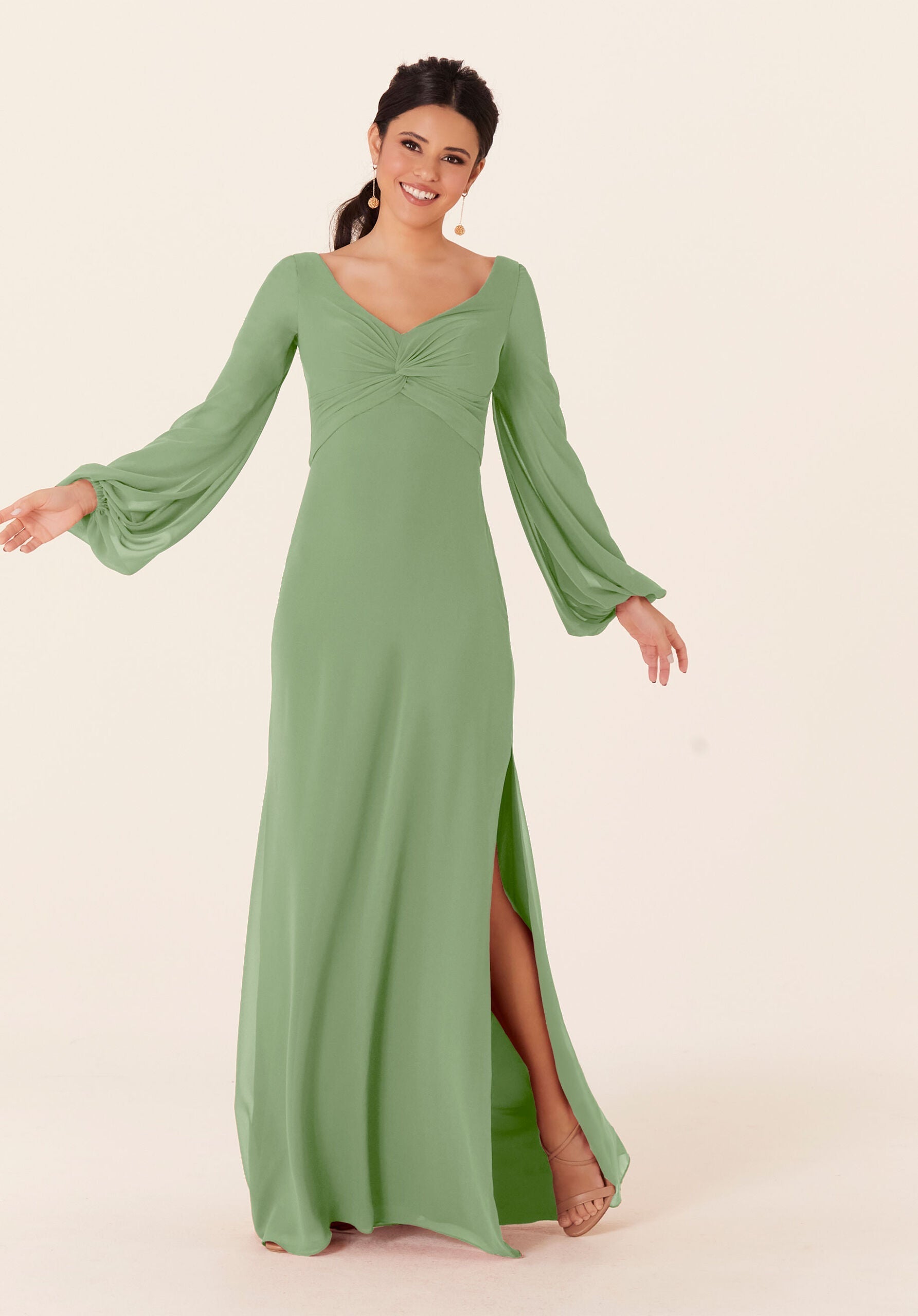 Mother of the Bride Dresses Evening Formal Long Dress MGNY Madeline Gardner New York 21837 Sage