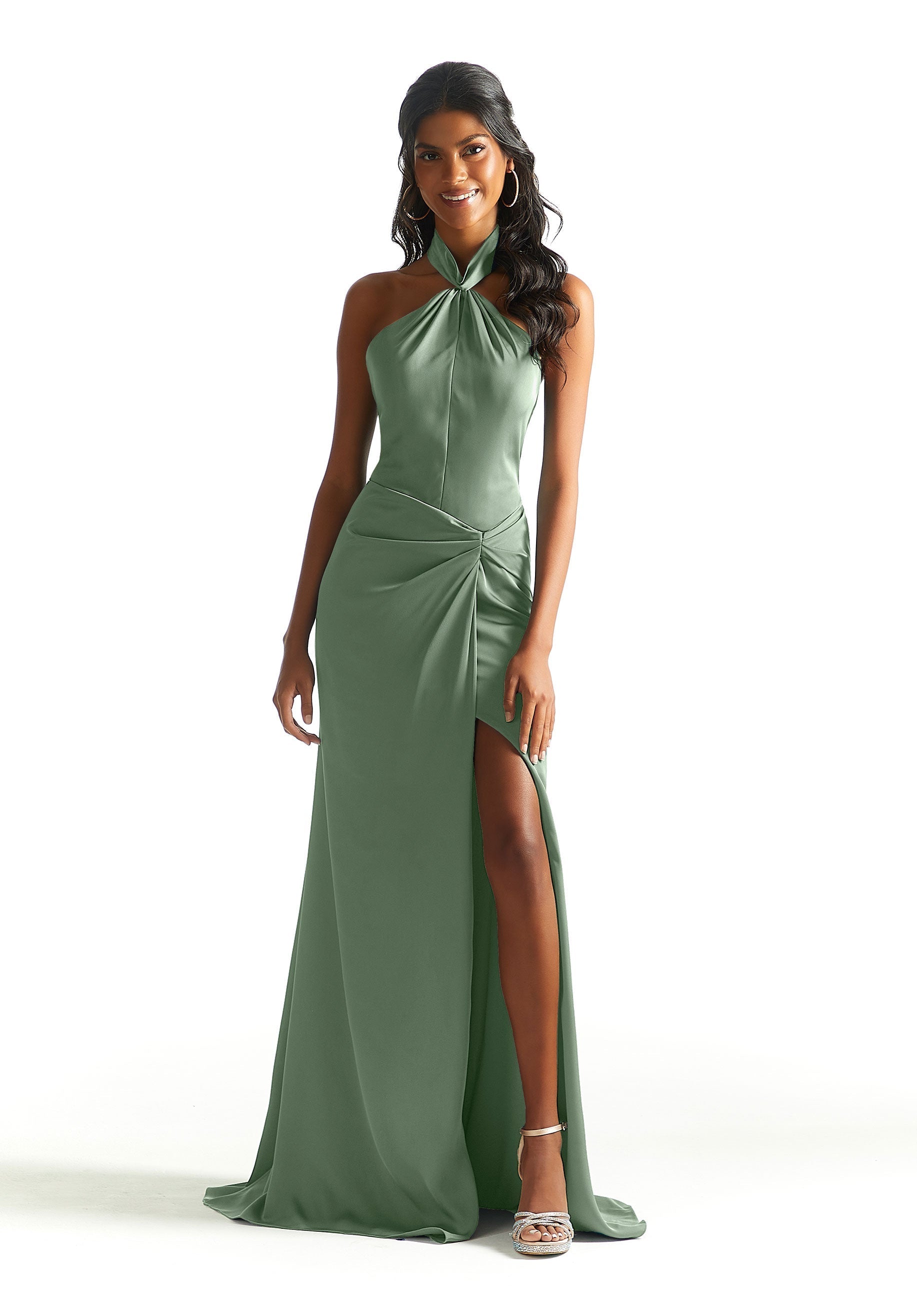 Formal Dresses Formal Slit Long Evening Dress MGNY Madeline Gardner New York 21842 Moss