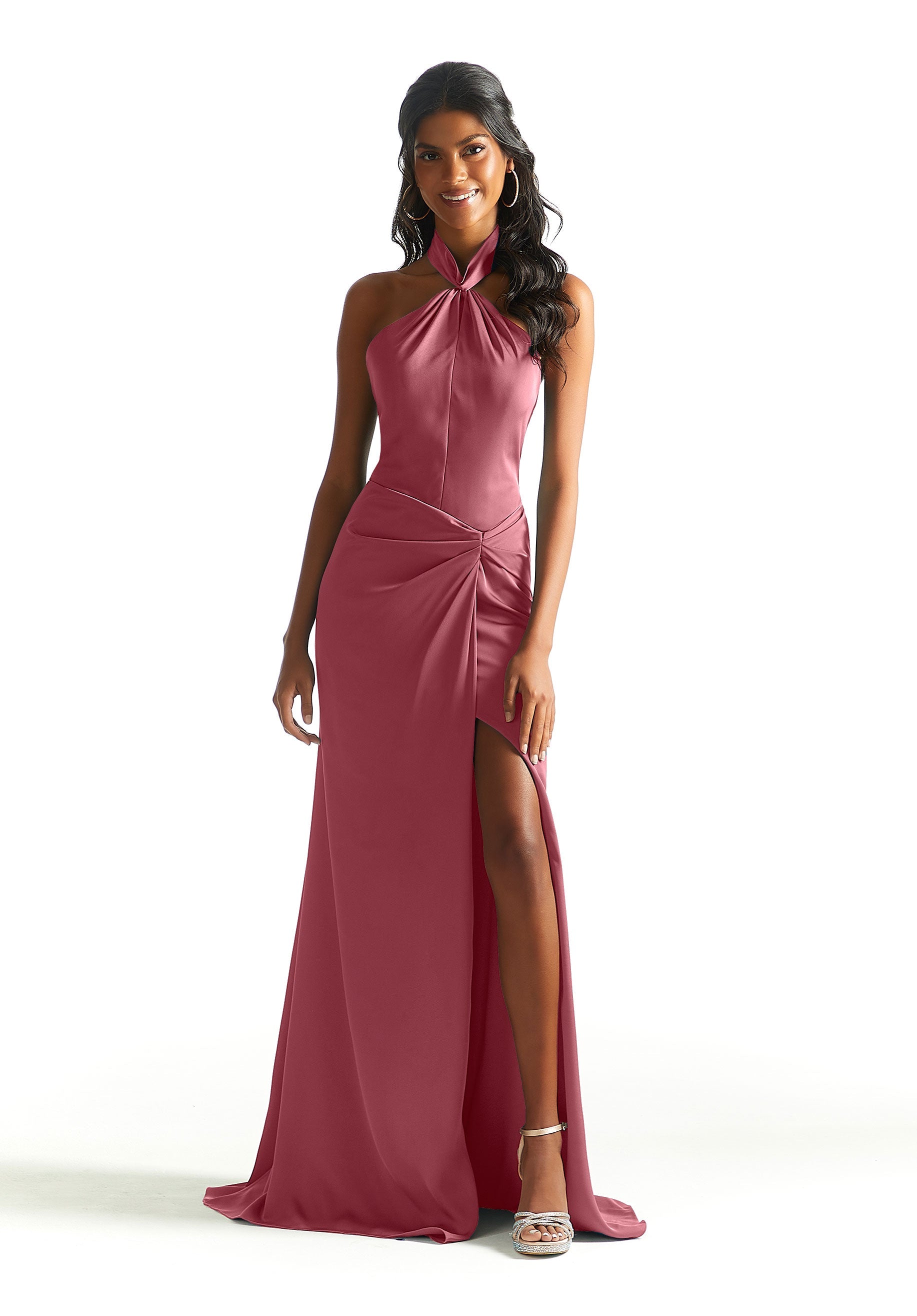Formal Dresses Formal Slit Long Evening Dress MGNY Madeline Gardner New York 21842 Rosewood