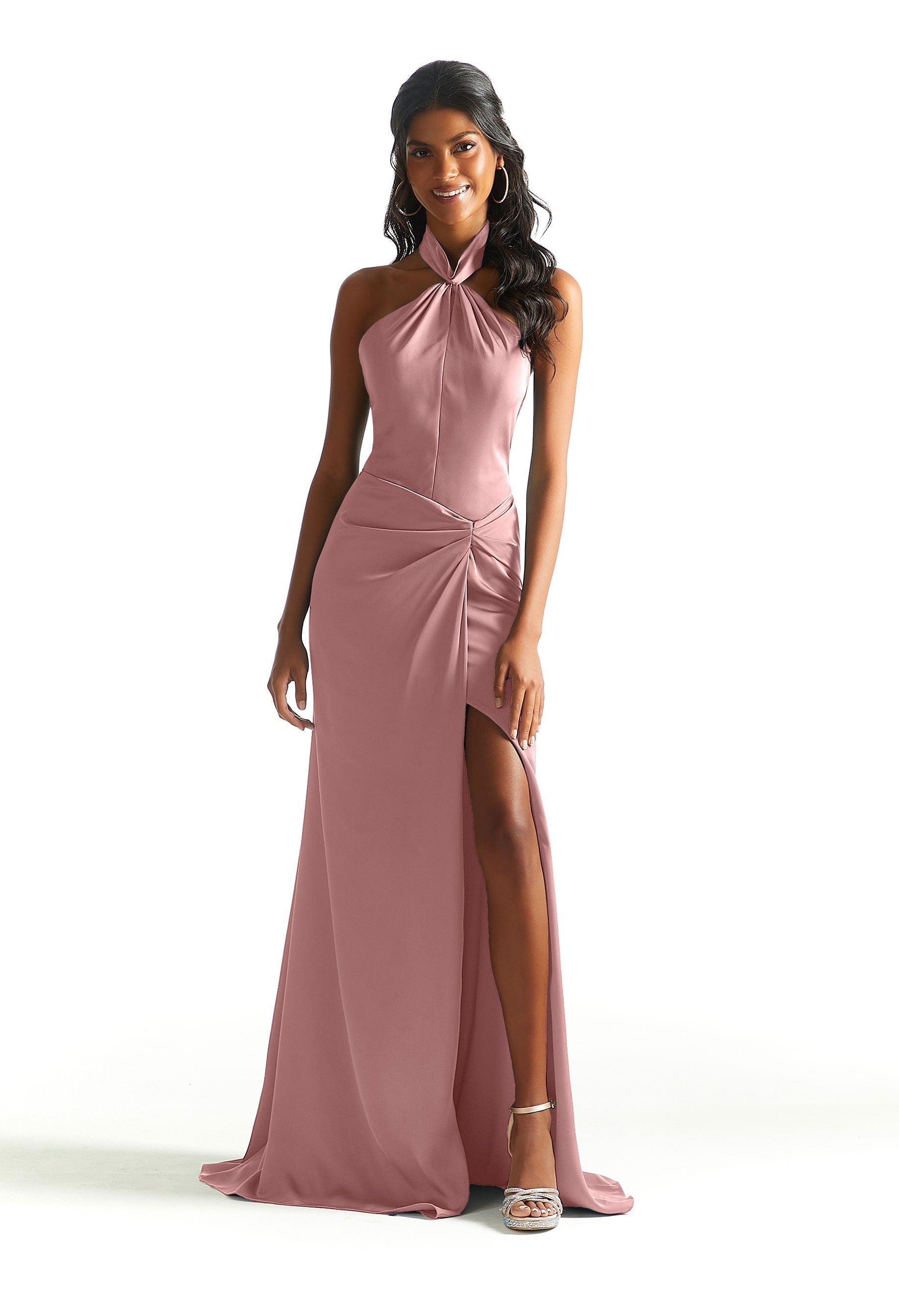 Formal Dresses Formal Long Slit Evening Dress MGNY Madeline Gardner New York 21842 Desert Rose