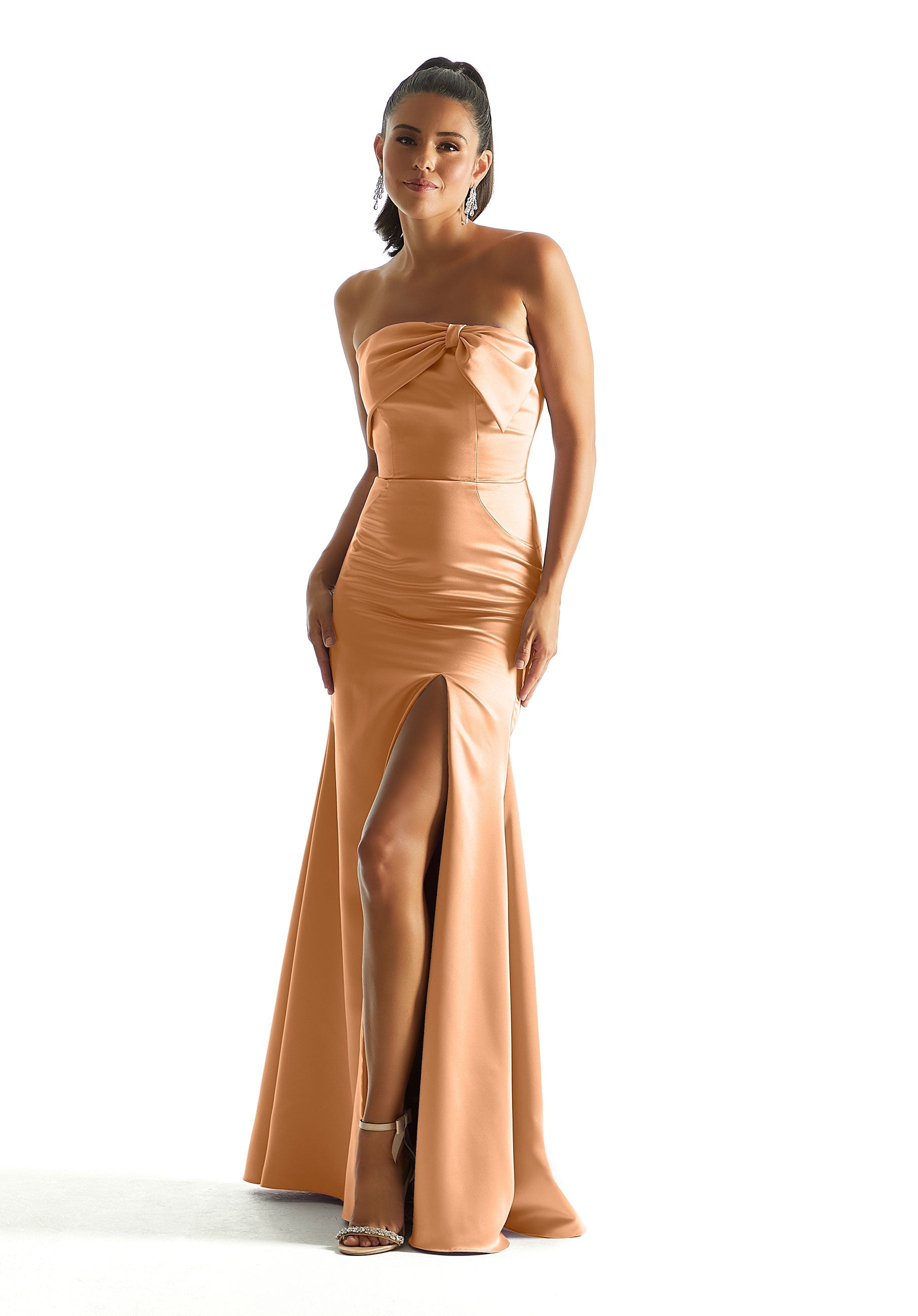 Formal Dresses Formal Evening Fitted Long Dress MGNY Madeline Gardner New York 21844 Sorbet