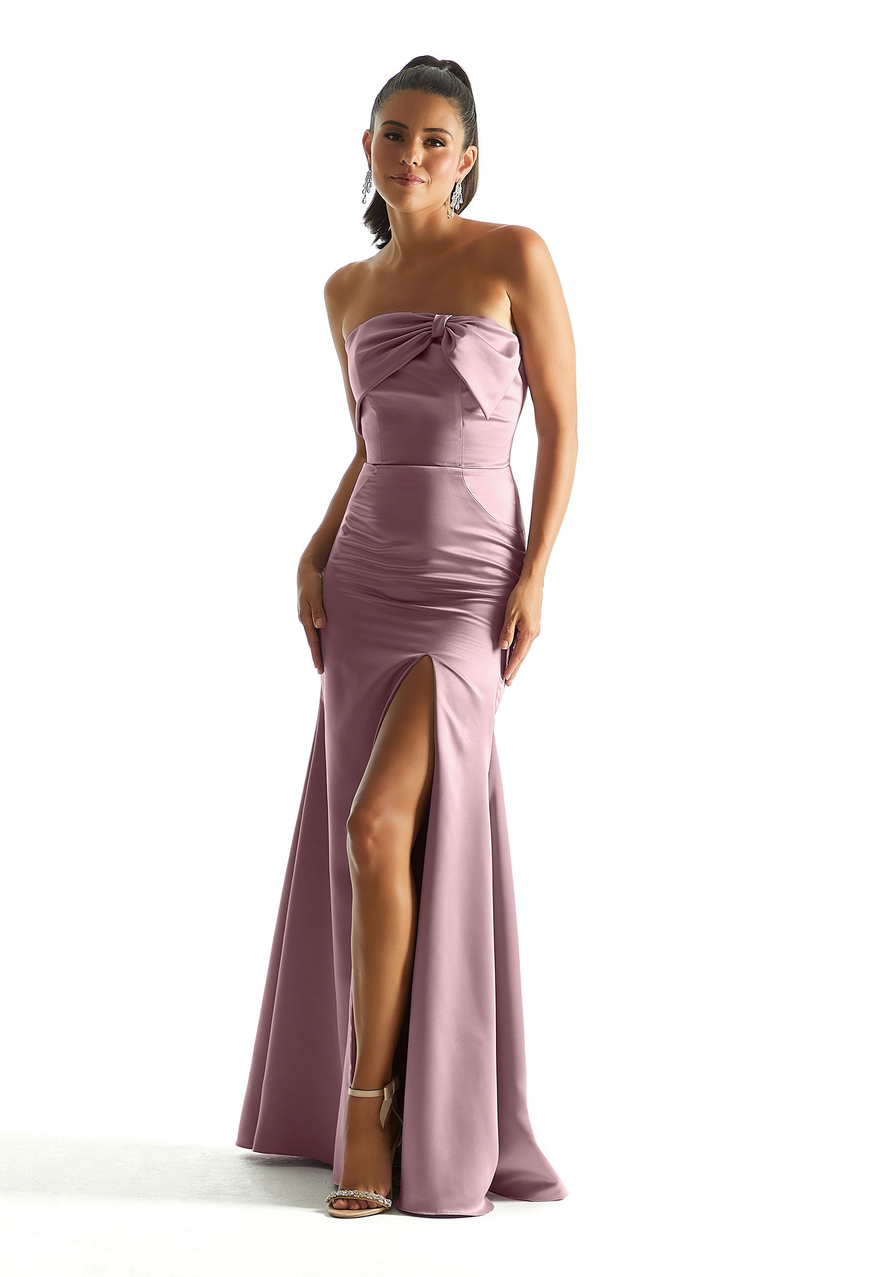 Formal Dresses Long Formal Evening Fitted Dress MGNY Madeline Gardner New York 21844 French Lilac