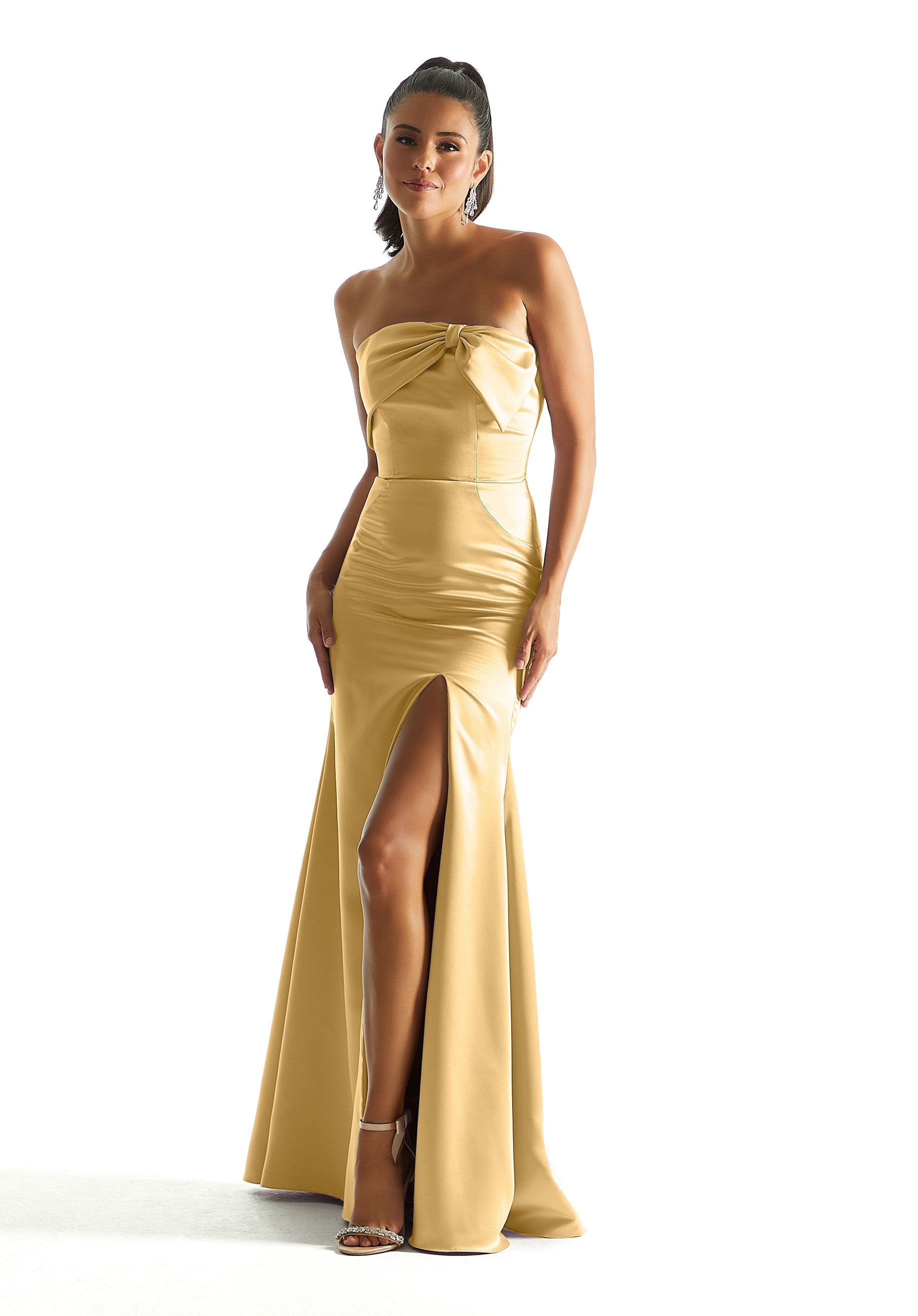 Formal Dresses Fitted Formal Long Dress MGNY Madeline Gardner New York 21844 Buttercup