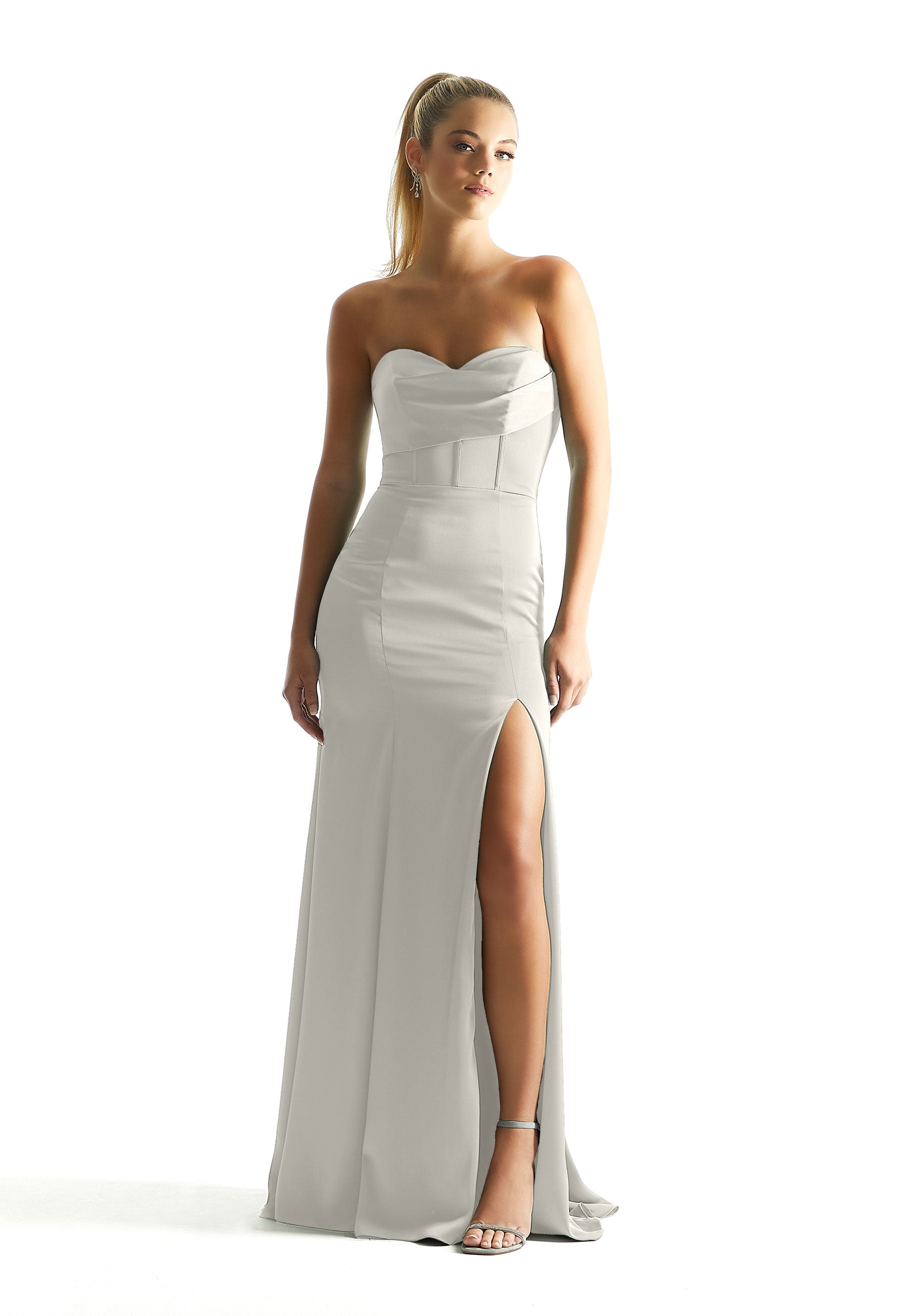 Wedding Dresses Long Corset Wedding Dress MGNY Madeline Gardner New York 21847 Ivory