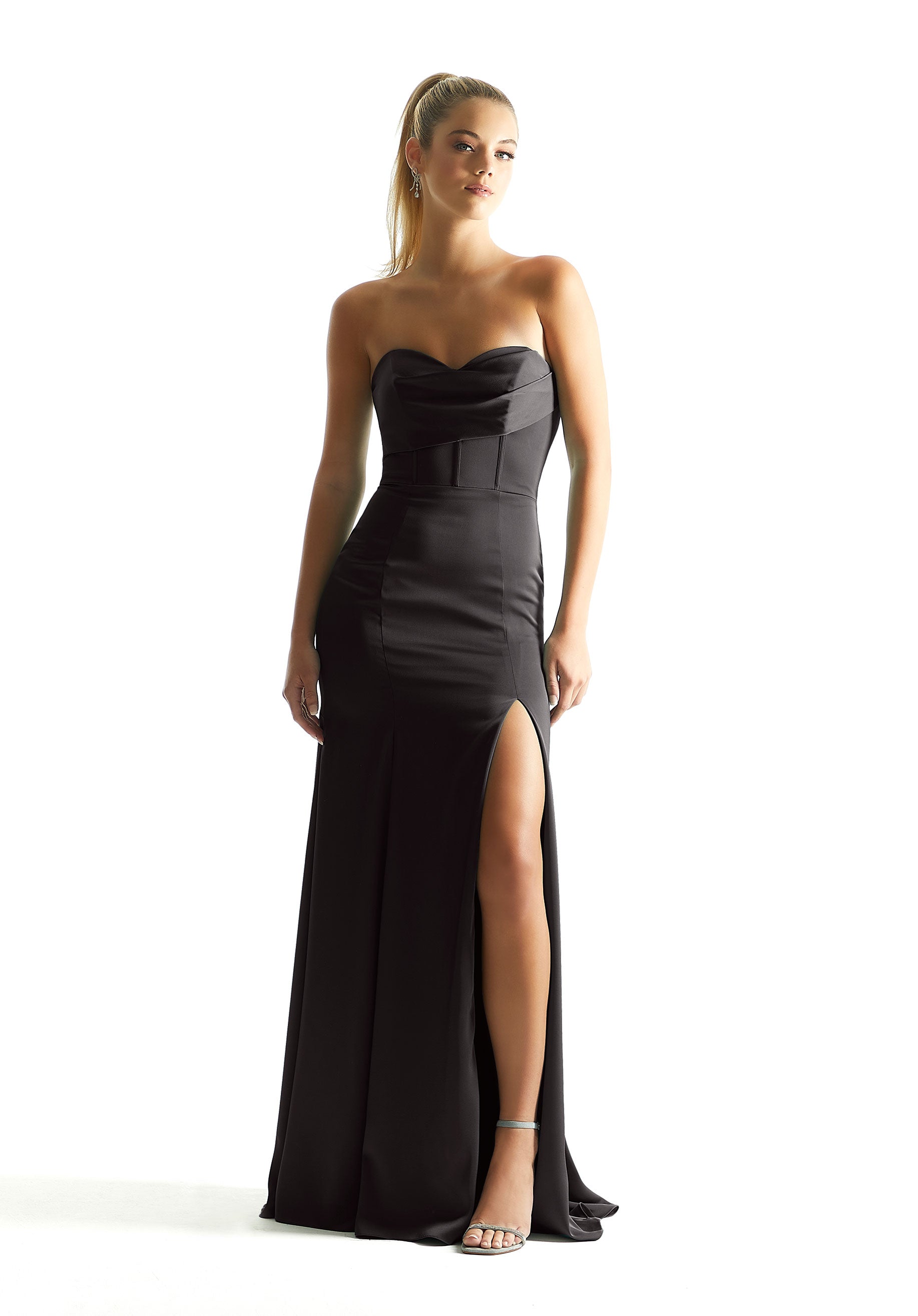 Formal Dresses Long Corset Formal Dress MGNY Madeline Gardner New York 21847 Black