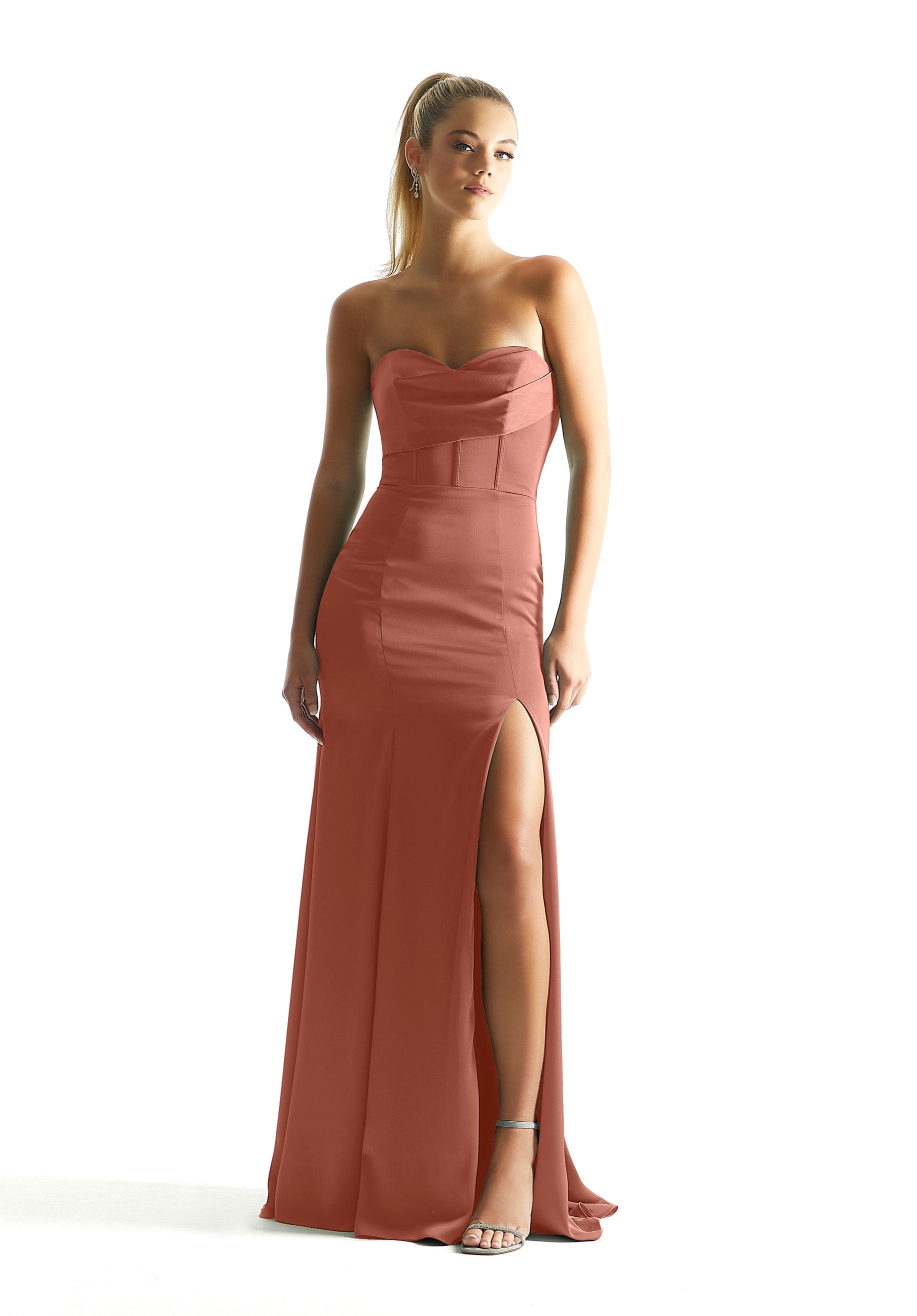 Formal Dresses Corset Formal Long Dress MGNY Madeline Gardner New York 21847 Spice