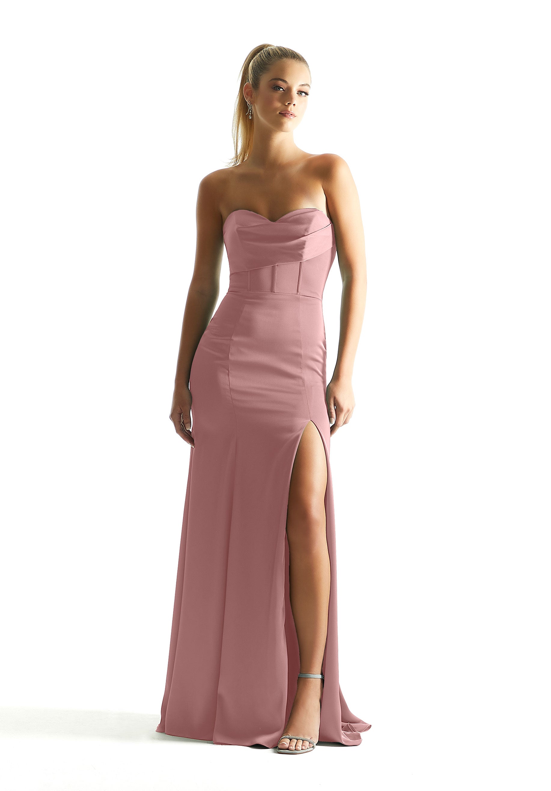 Formal Dresses Long Corset Formal Dress MGNY Madeline Gardner New York 21847 Desert Rose