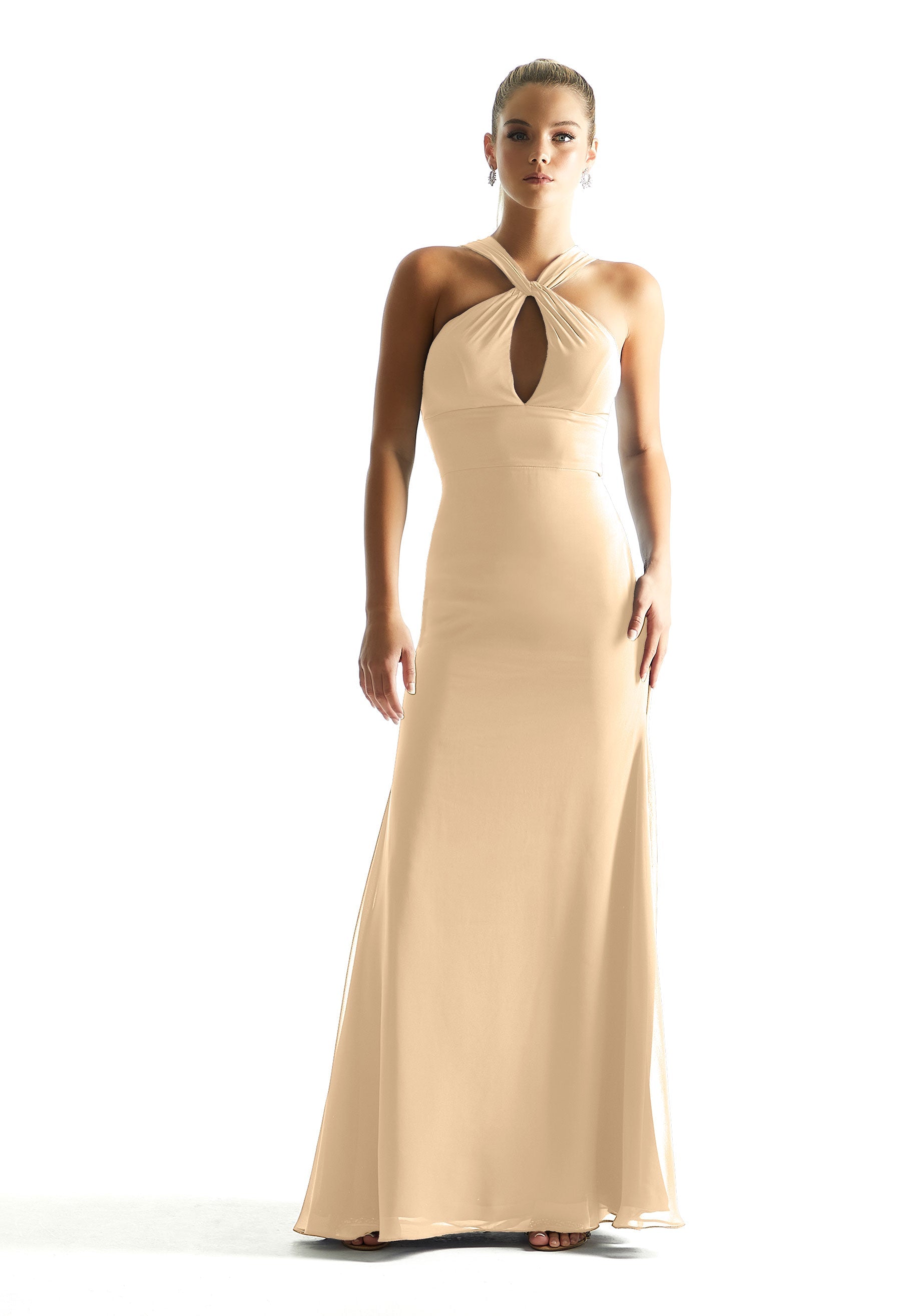 Formal Dresses Long A Line Formal Dress MGNY Madeline Gardner New York 21848 Buttercream