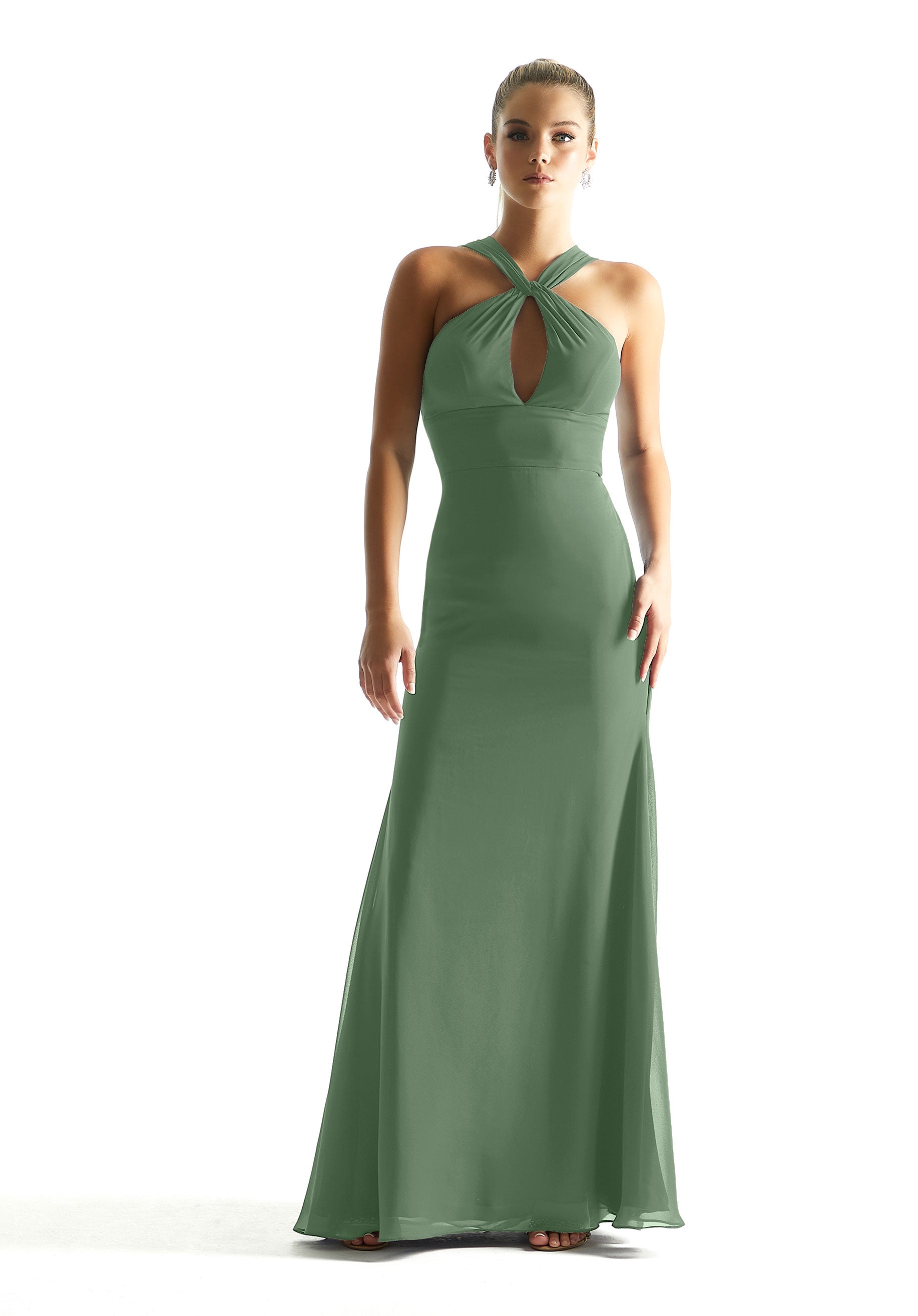 Formal Dresses Evening A Line Formal Long Dress MGNY Madeline Gardner New York 21848 Moss