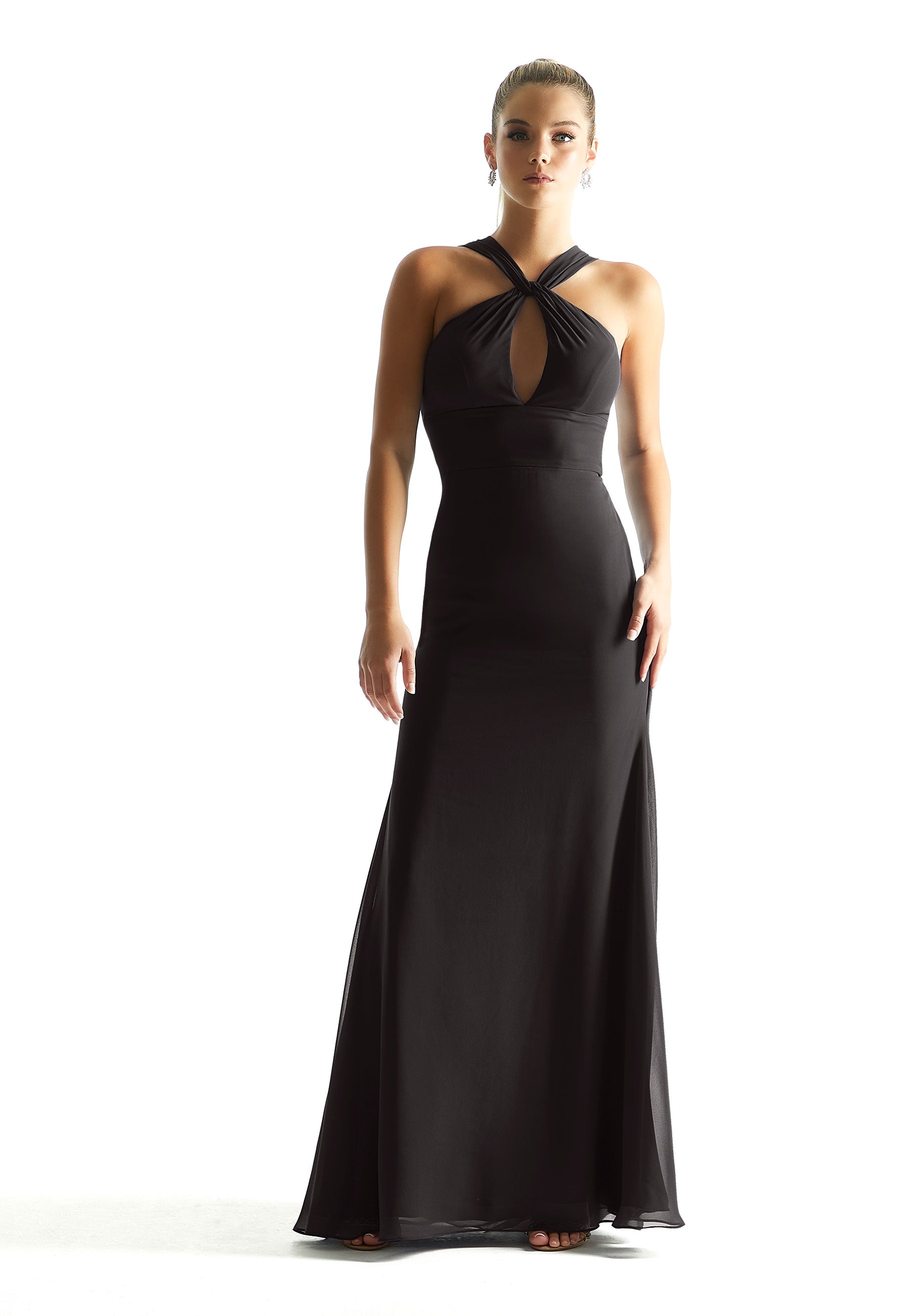 Formal Dresses A Line Long Formal Dress MGNY Madeline Gardner New York 21848 Black