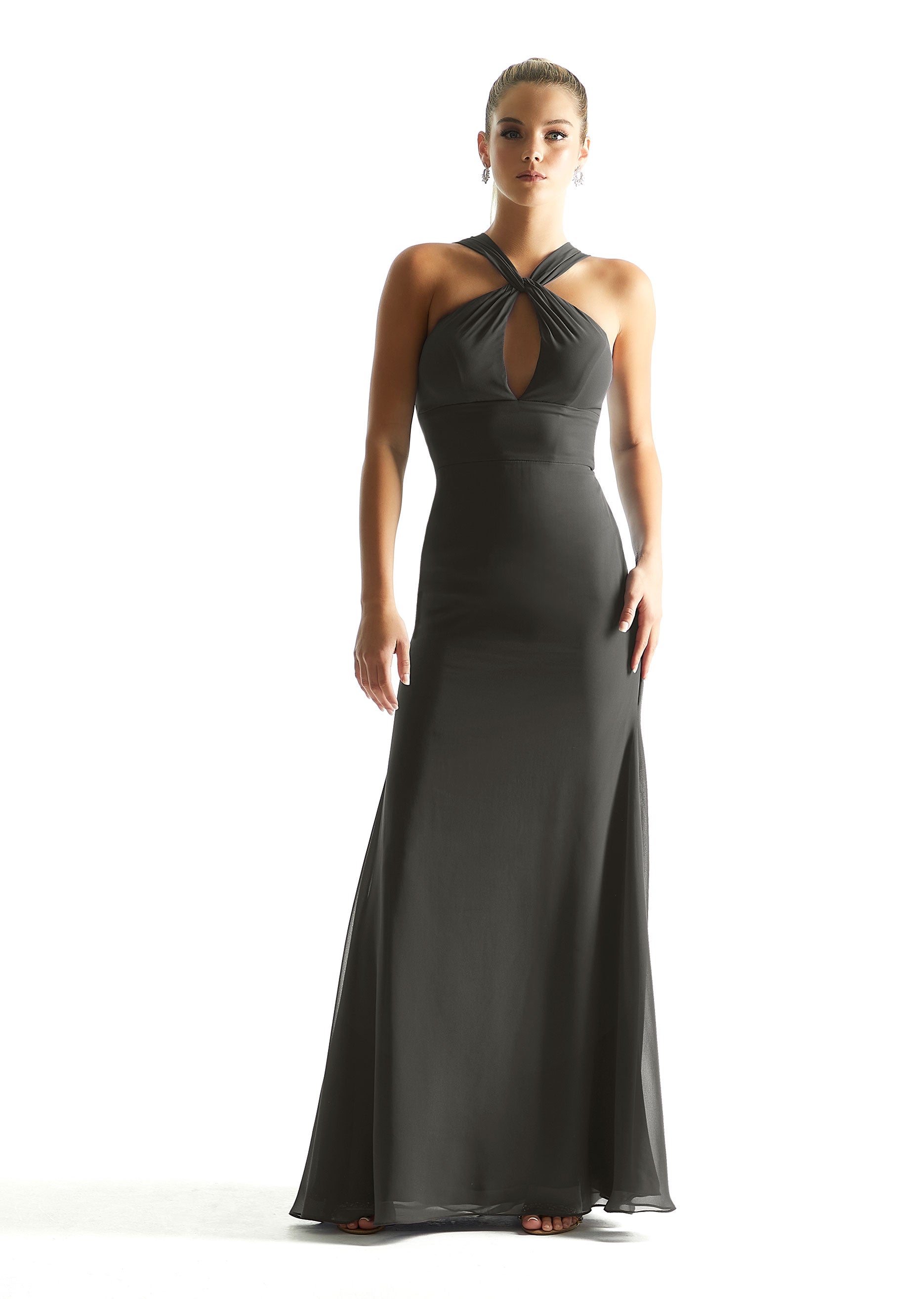 Formal Dresses Formal A Line Long Dress MGNY Madeline Gardner New York 21848 Charcoal