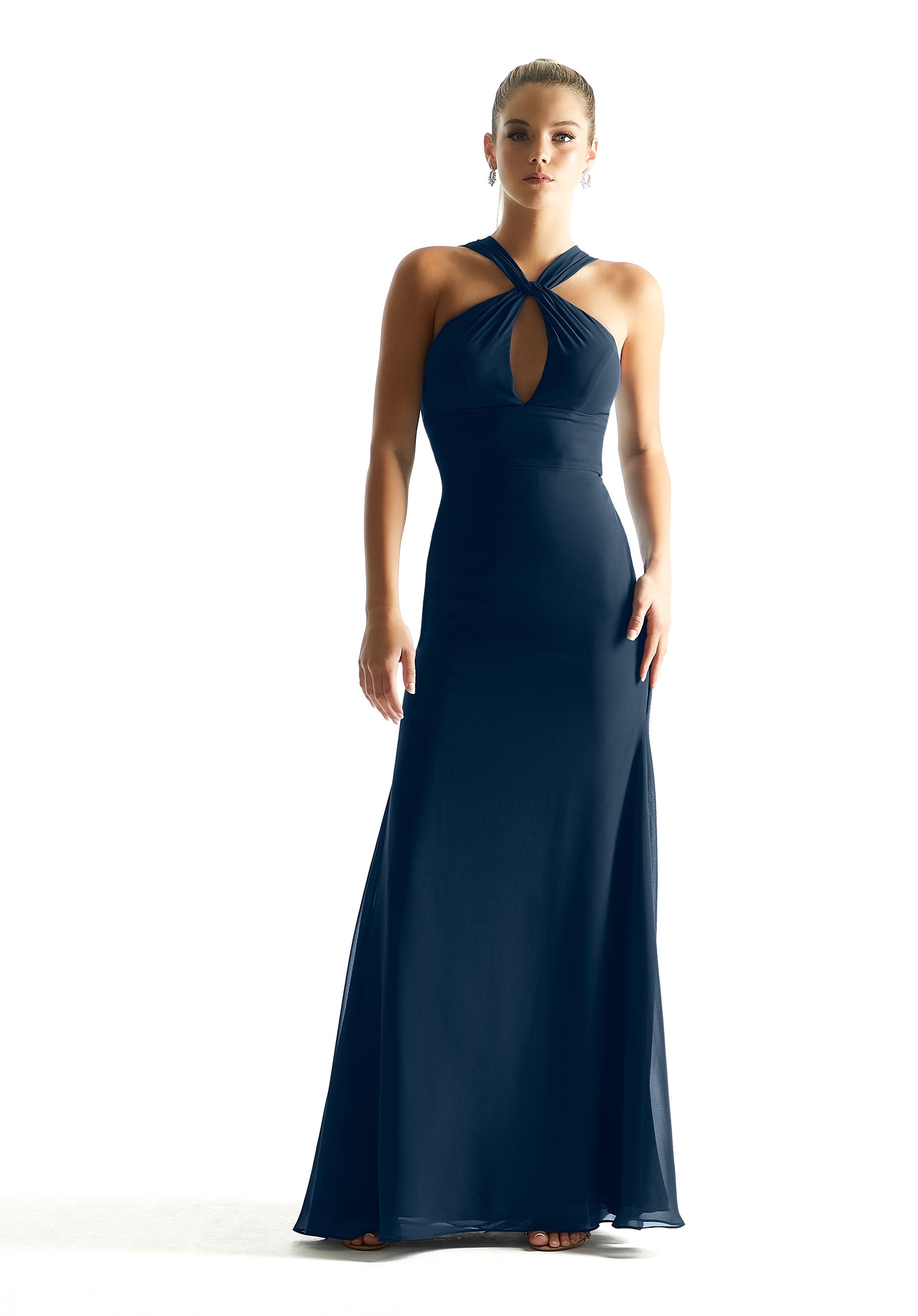 Formal Dresses Evening A Line Formal Long Dress MGNY Madeline Gardner New York 21848 Navy