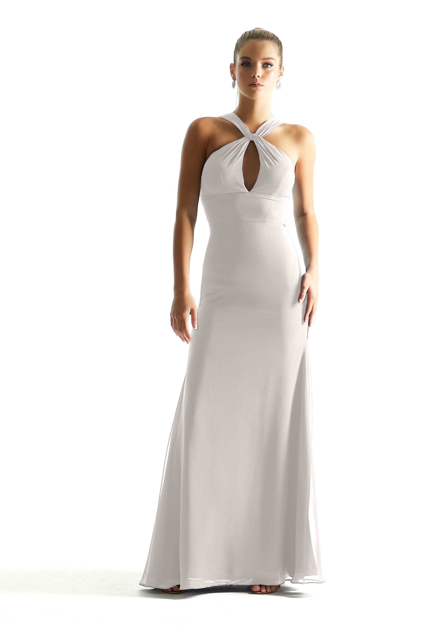 Formal Dresses A Line Long Formal Dress MGNY Madeline Gardner New York 21848 Silver