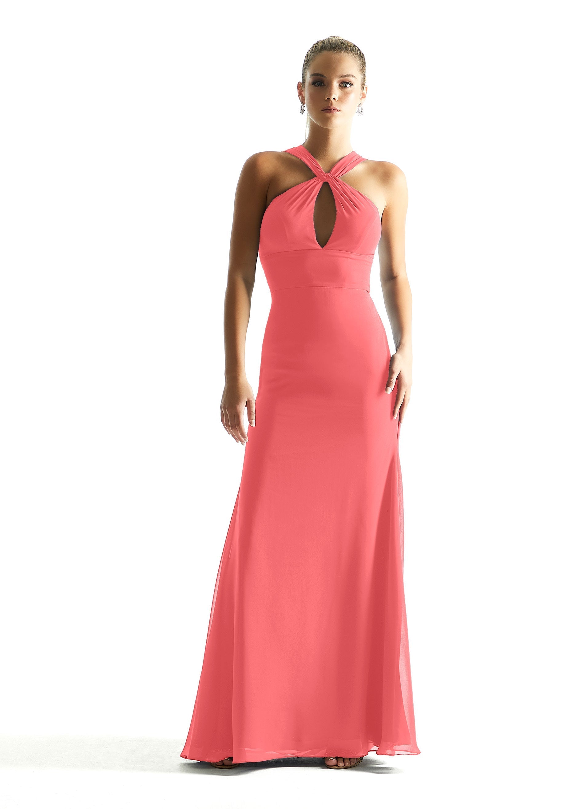 Formal Dresses Long A Line Formal Dress MGNY Madeline Gardner New York 21848 Cantaloupe