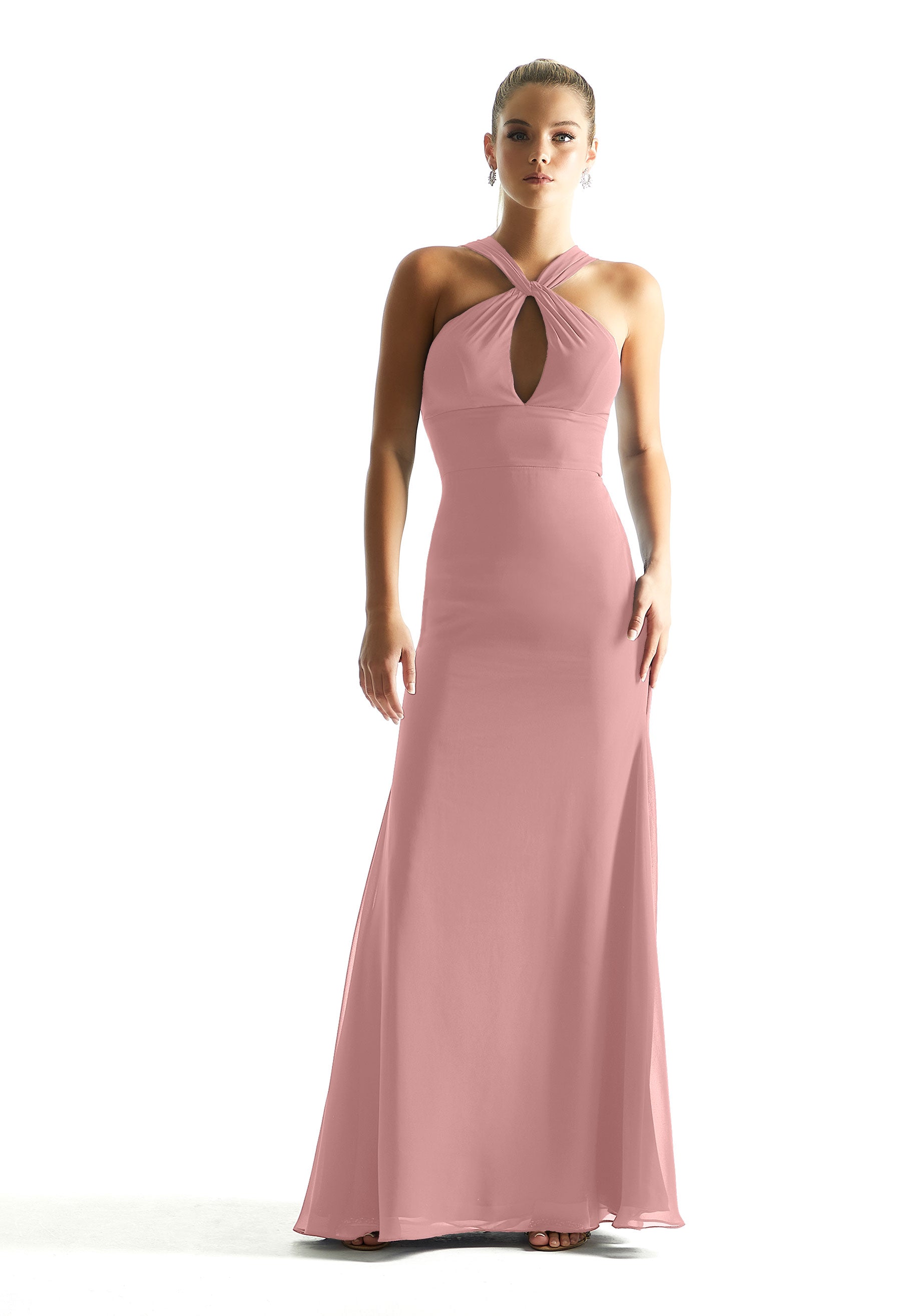 Formal Dresses Long Formal Evening A Line Dress MGNY Madeline Gardner New York 21848 Desert Rose