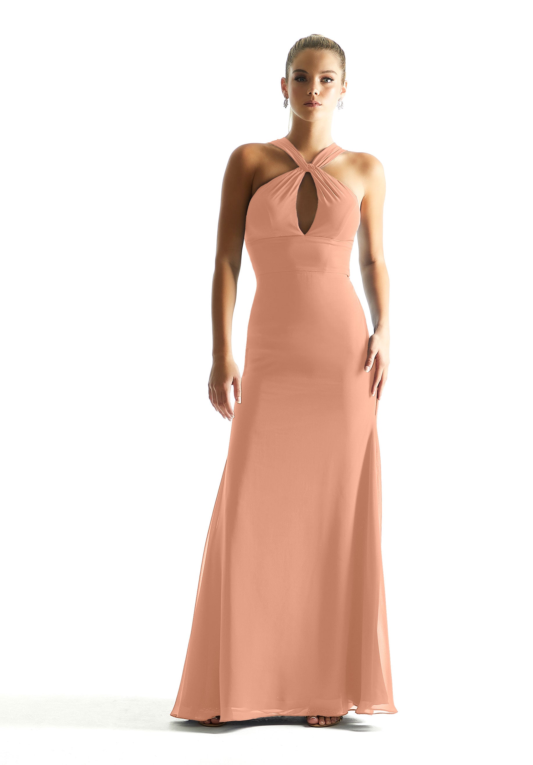 Formal Dresses Formal A Line Long Dress MGNY Madeline Gardner New York 21848 Blush