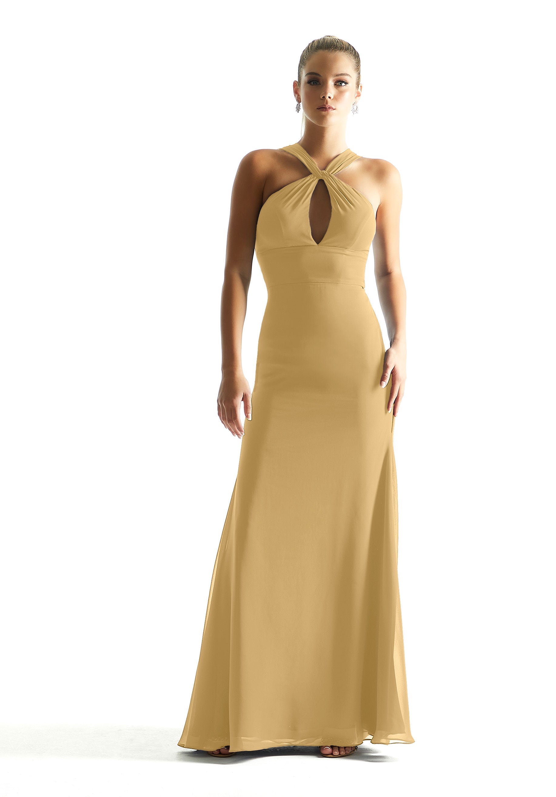 Formal Dresses Formal A Line Long Dress MGNY Madeline Gardner New York 21848 Buttercup