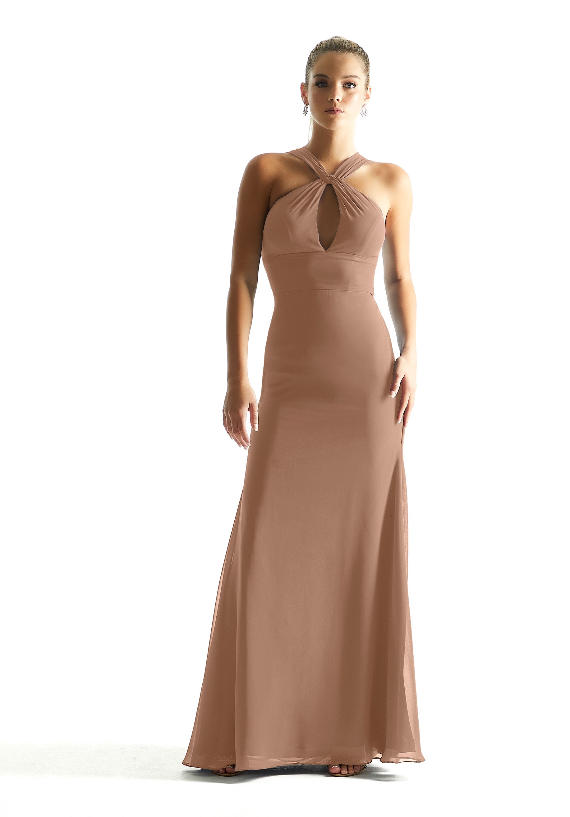 Formal Dresses Long A Line Formal Evening Dress MGNY Madeline Gardner New York 21848 Latte