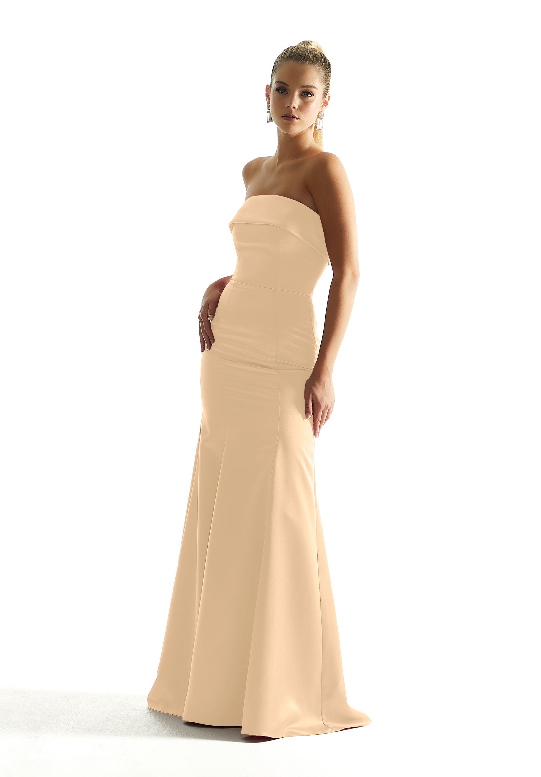 Formal Dresses Long Mermaid Formal Evening Dress MGNY Madeline Gardner New York 21849 Buttercream