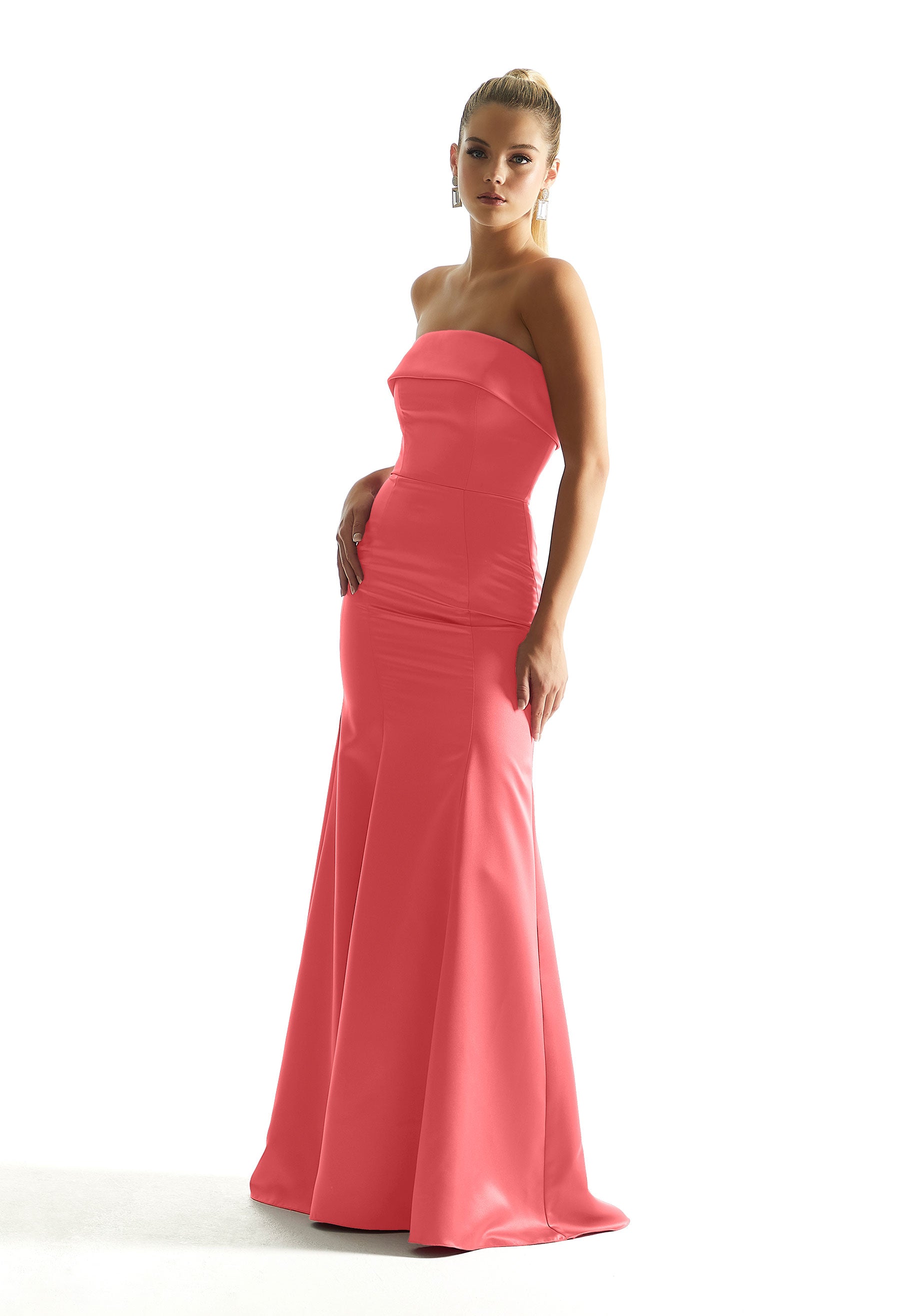Formal Dresses Long Mermaid Formal Evening Dress MGNY Madeline Gardner New York 21849 Cantaloupe