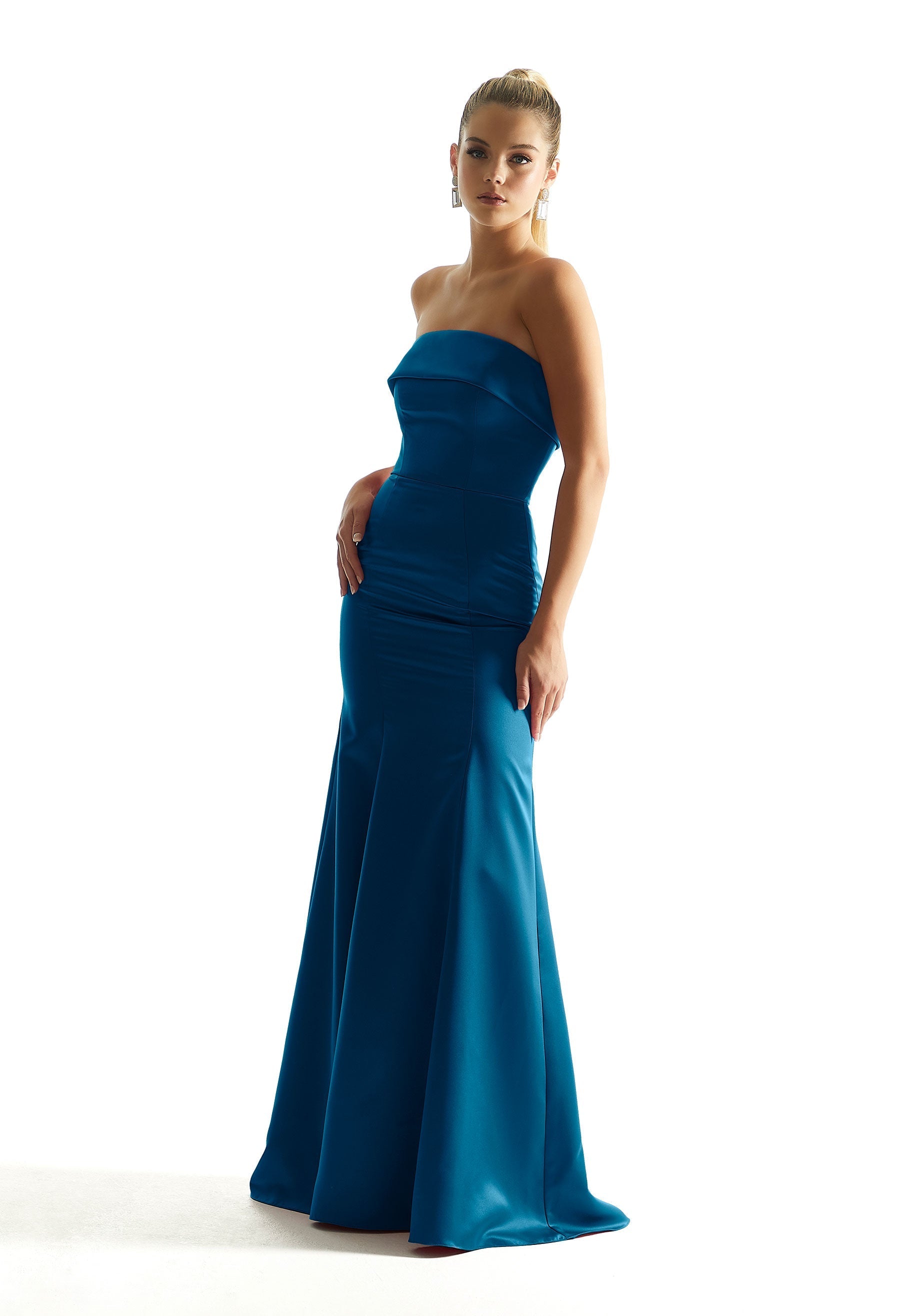 Formal Dresses Formal Mermaid Long Evening Dress MGNY Madeline Gardner New York 21849 Marine