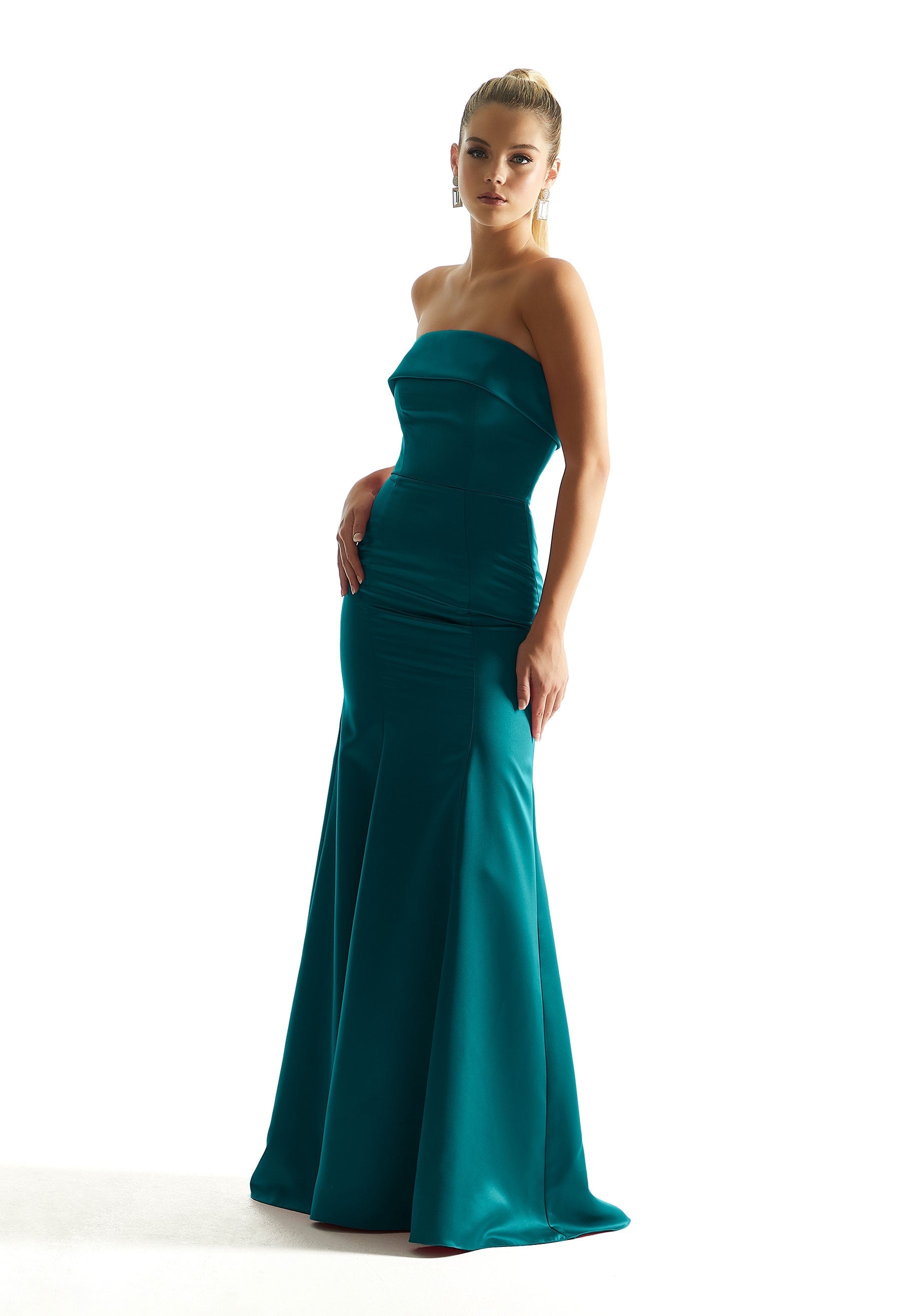 Formal Dresses Mermaid Formal Evening Long Dress MGNY Madeline Gardner New York 21849 Teal