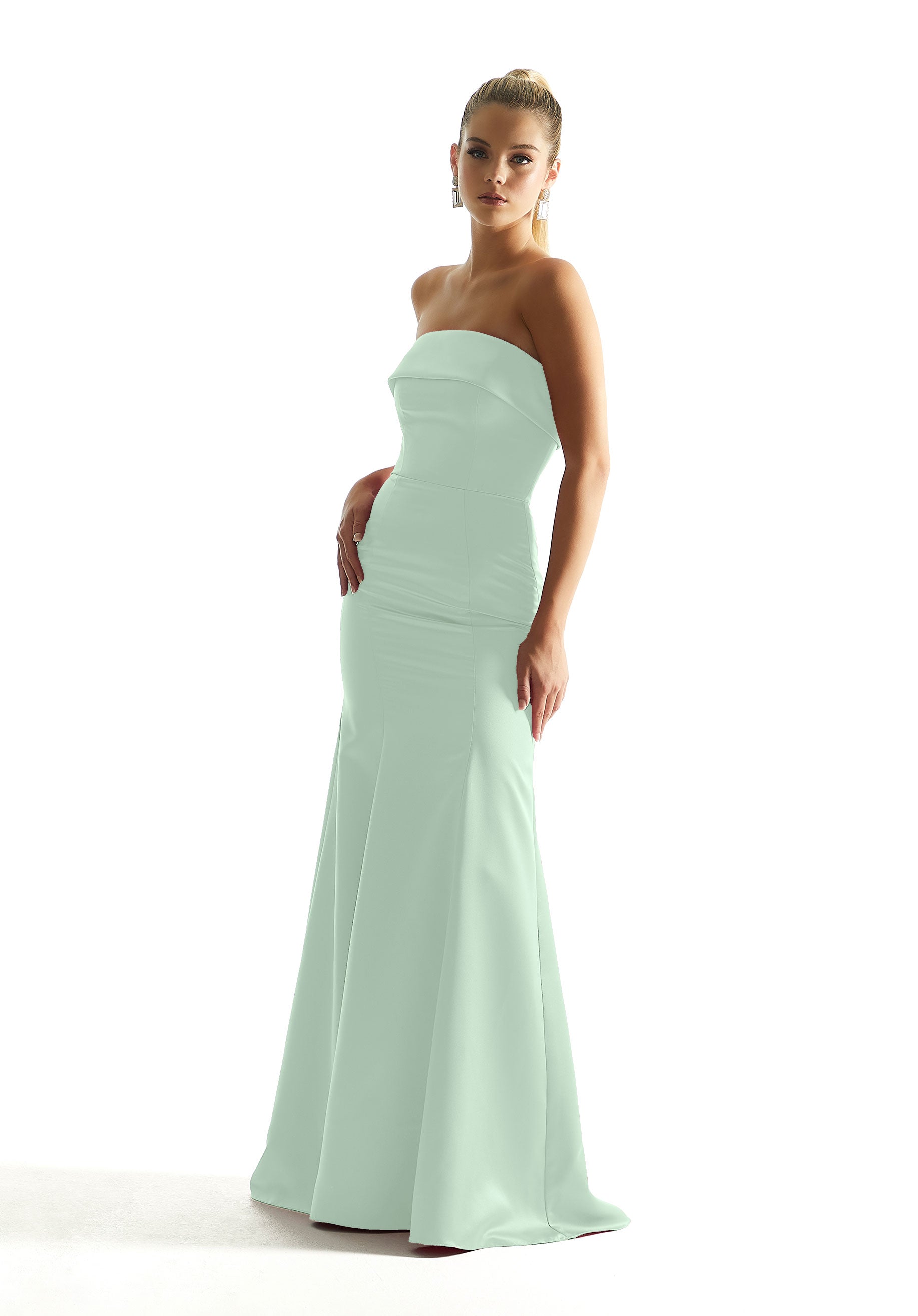 Formal Dresses Evening Mermaid Long Formal Dress MGNY Madeline Gardner New York 21849 Sea Glass