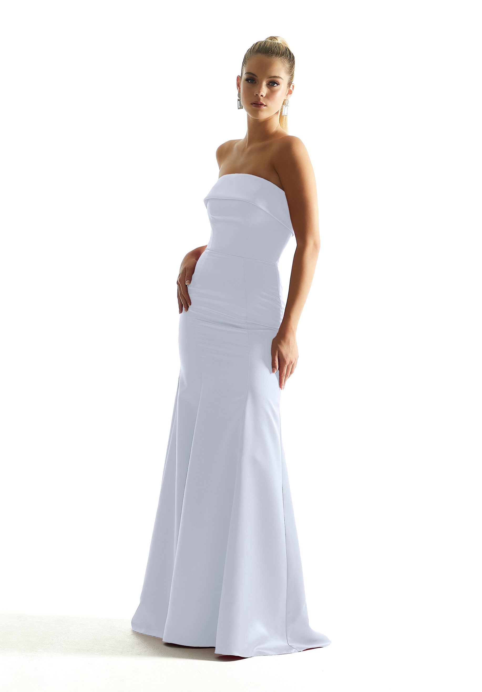 Formal Dresses Long Evening Formal Mermaid Dress MGNY Madeline Gardner New York 21849 Fog