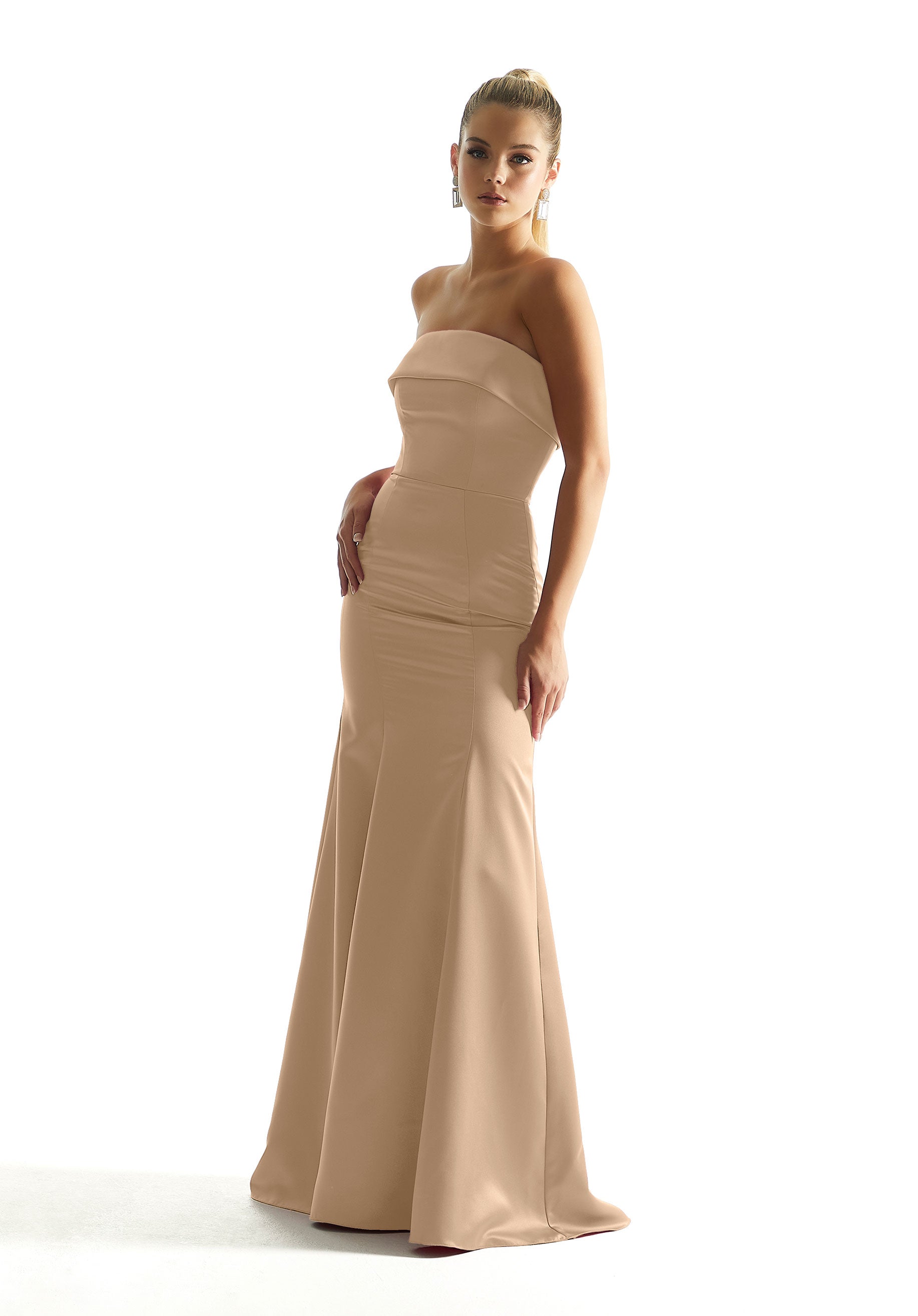 Formal Dresses Formal Evening Long Mermaid Dress MGNY Madeline Gardner New York 21849 Champagne