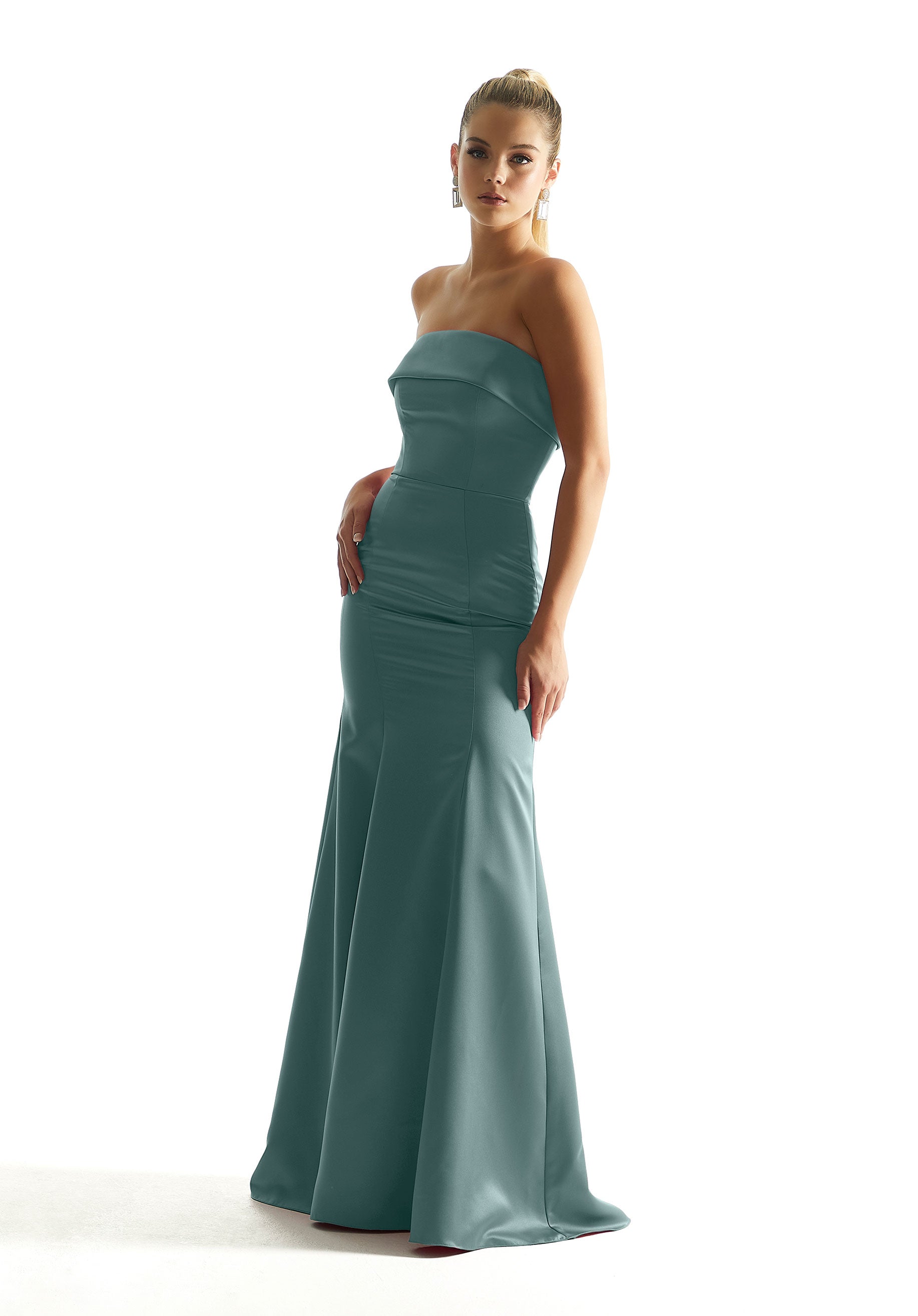 Formal Dresses Mermaid Long Evening Formal Dress MGNY Madeline Gardner New York 21849 Deep Sea