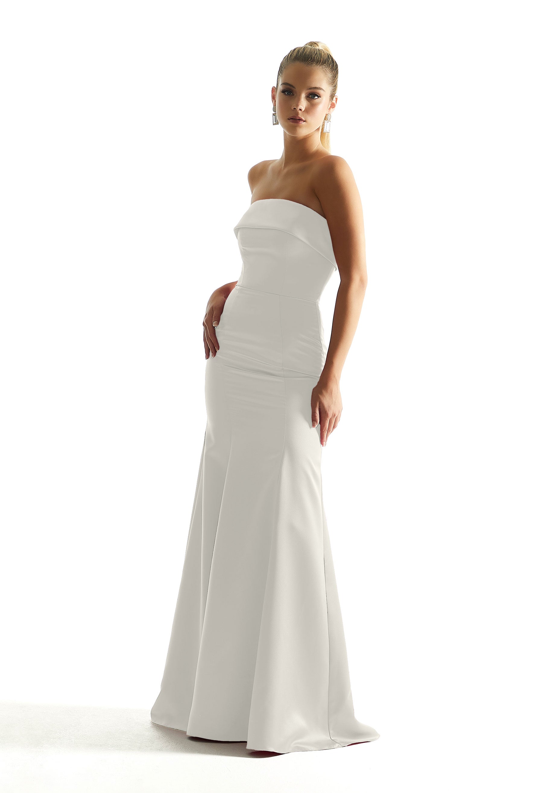 Wedding Dresses Long Mermaid Bridal Wedding Dress MGNY Madeline Gardner New York 21849 Ivory