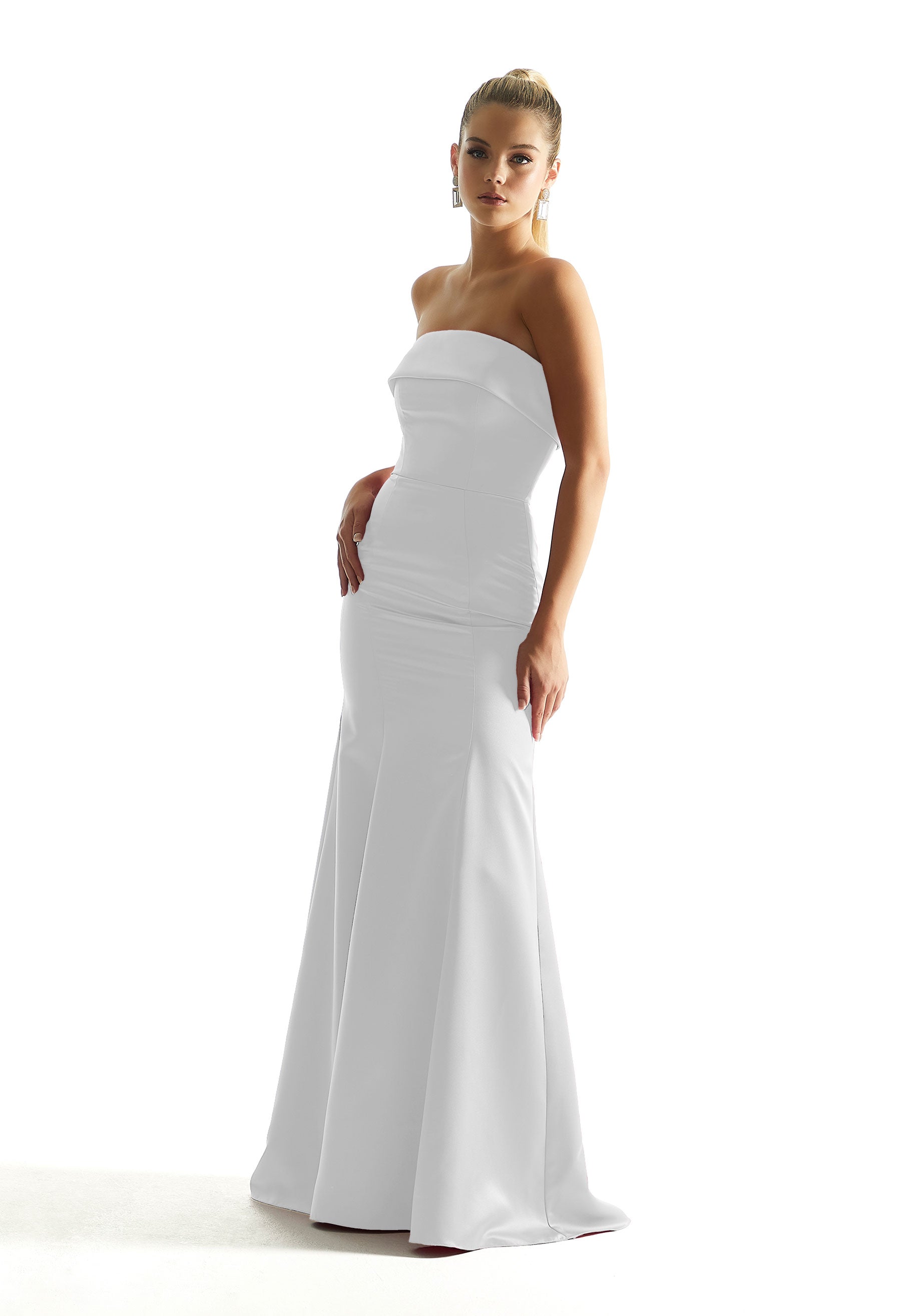 Wedding Dresses Long Mermaid Bridal Wedding Dress MGNY Madeline Gardner New York 21849 White